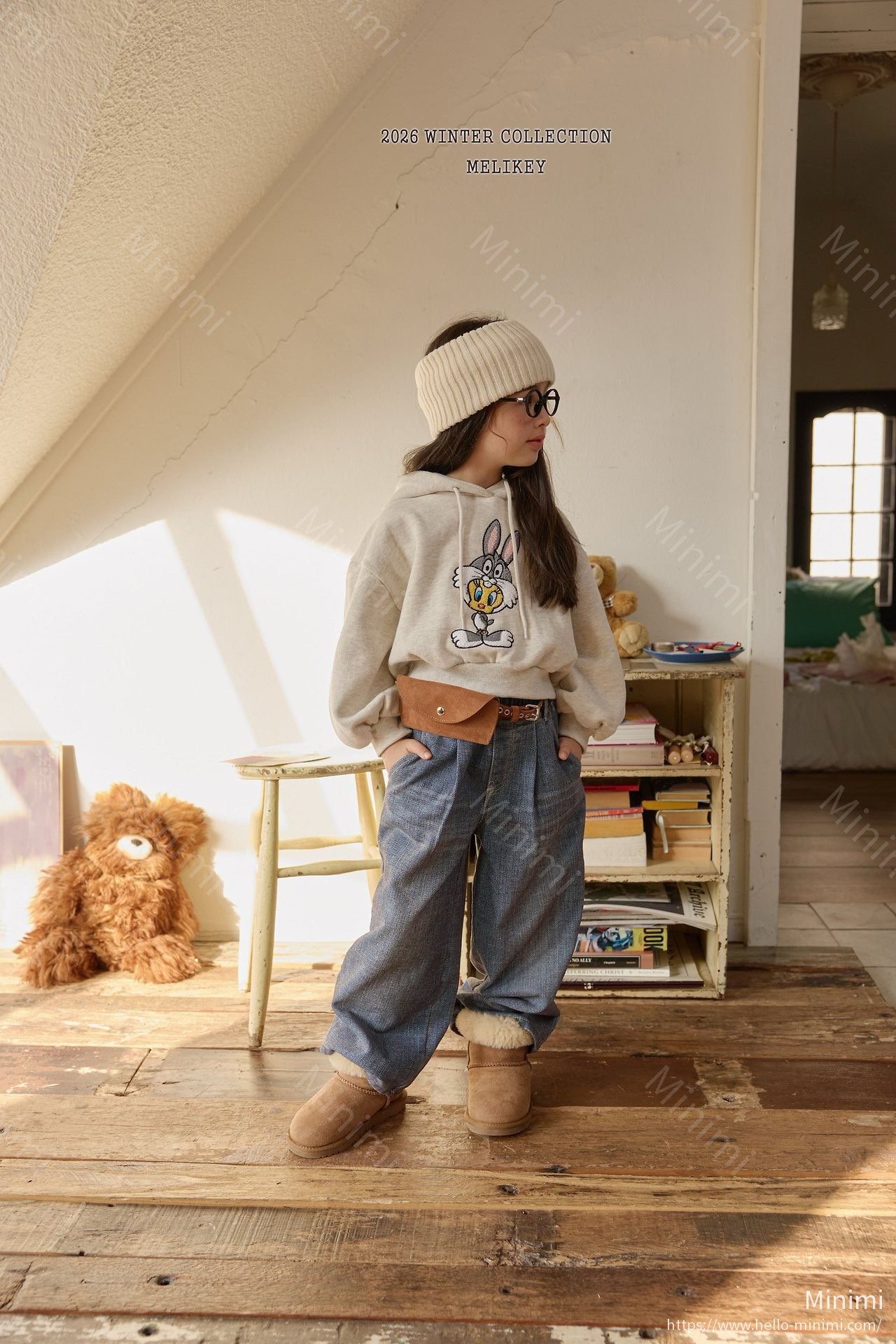 Melikey Twill Velvet Denim Pants 韓國童裝現貨