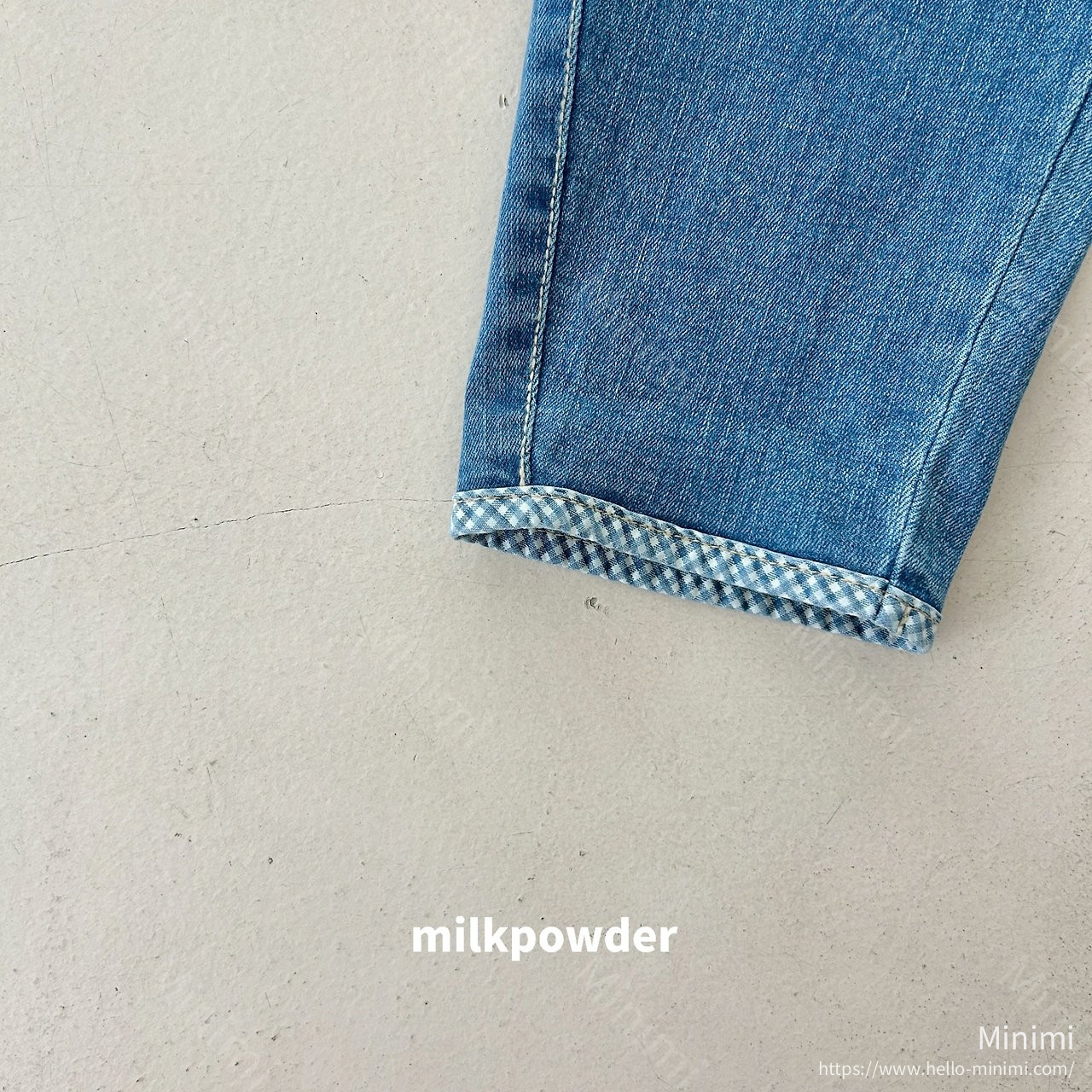 milkpowder Chex Denim Pants 細節圖 6