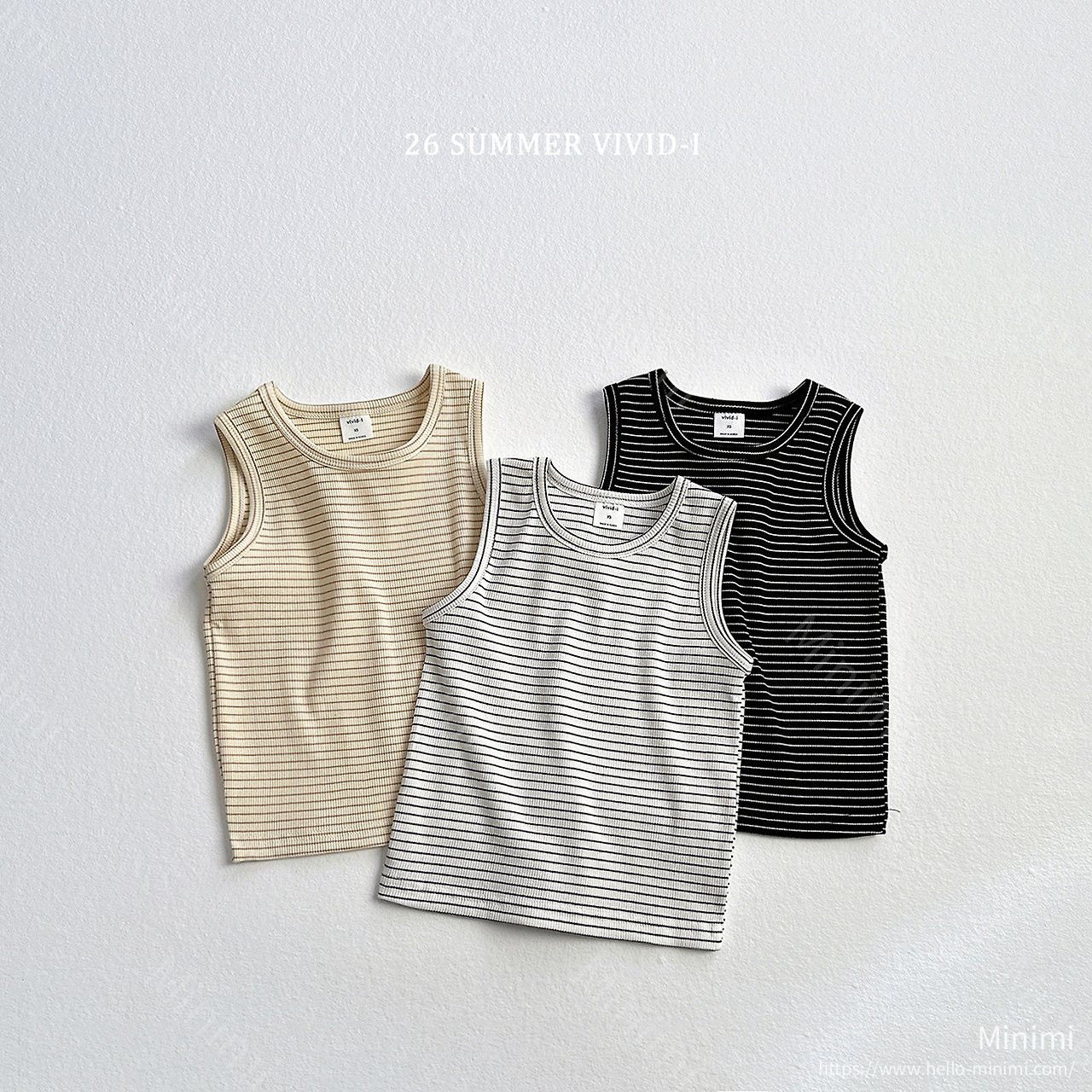 (Event) Striped Ribbed Sleeveless Top