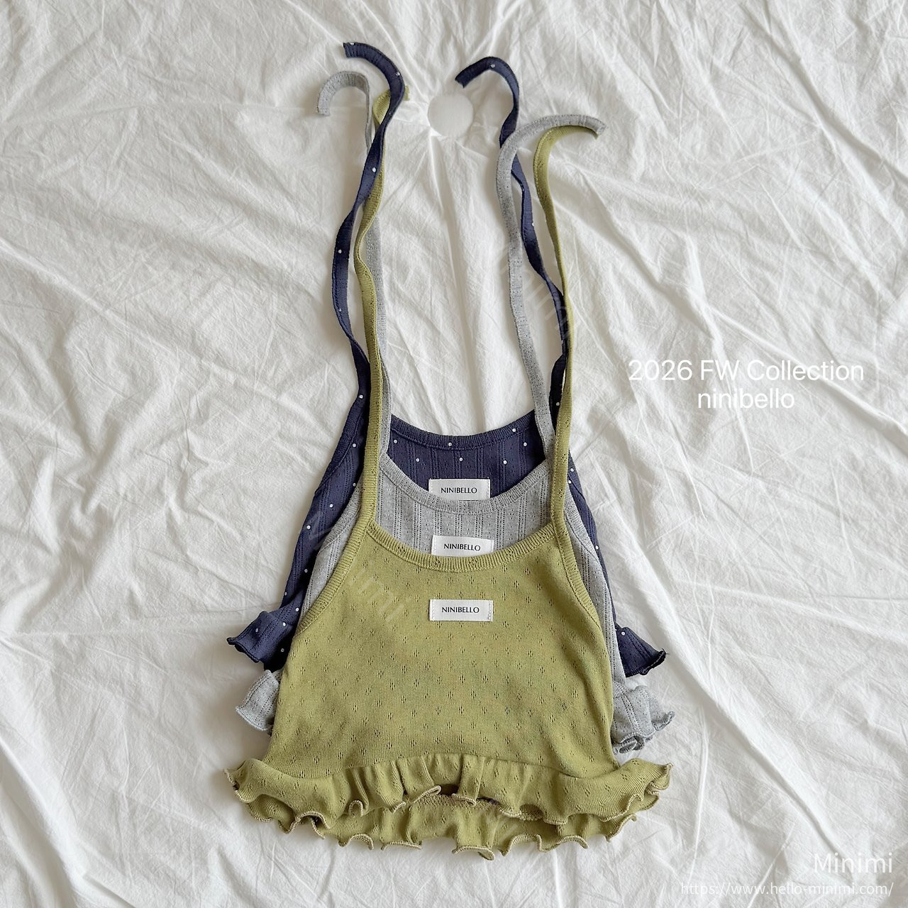 ninibello Bibi Eyelet Halter Top - 韓國童裝代購主圖