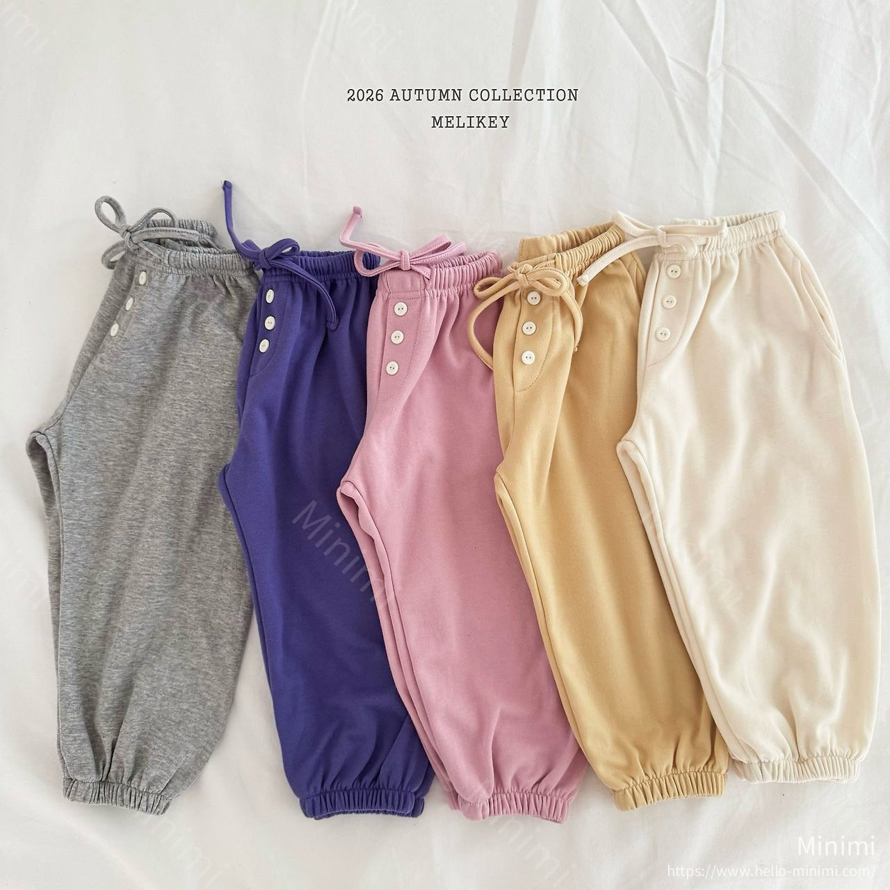 Melikey Button Jogger Pants - 韓國童裝代購主圖