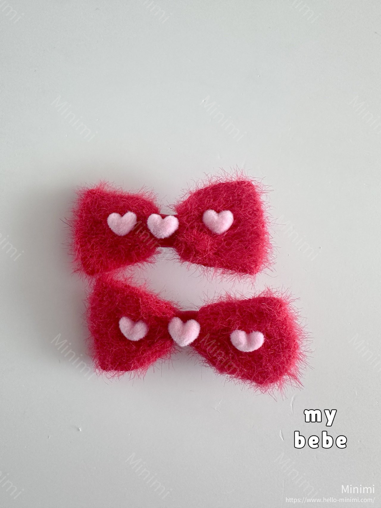 my_bébé Angora Ribbon Hairpin Set 細節圖 5