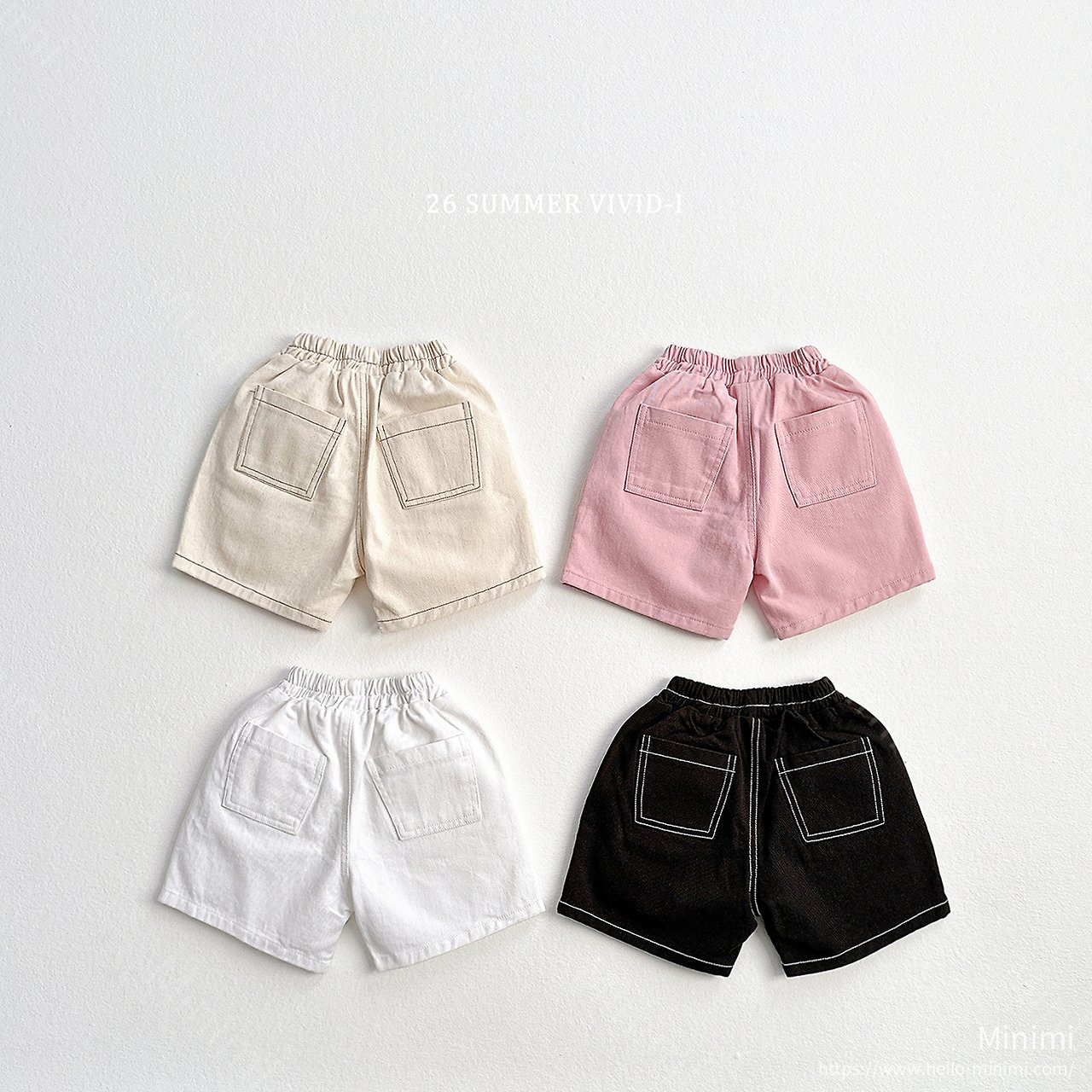 VIVID-I Stitch Cotton Shorts 細節圖 1