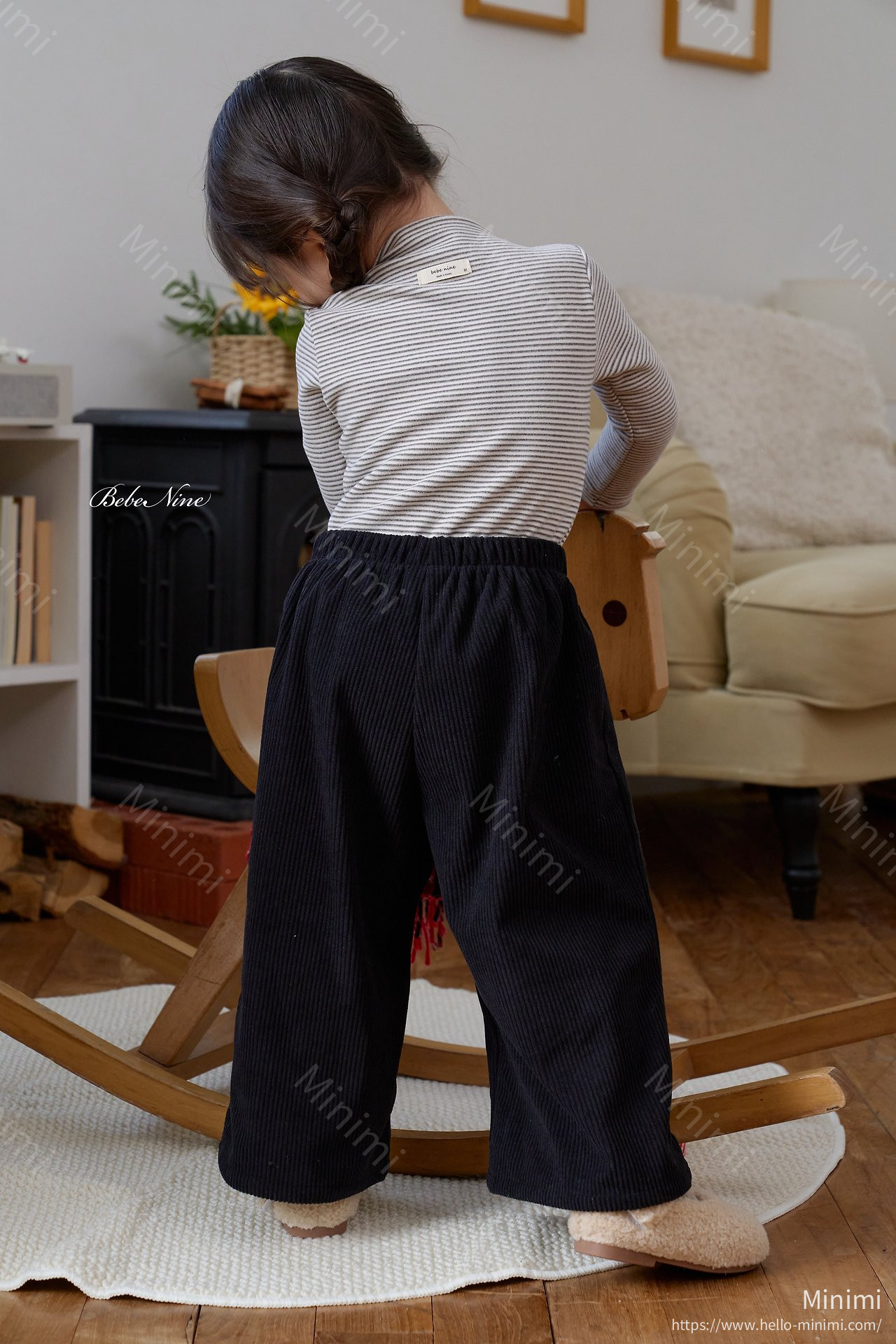 bebe nine Brushed-Lining Loose Corduroy Pants 細節圖 13