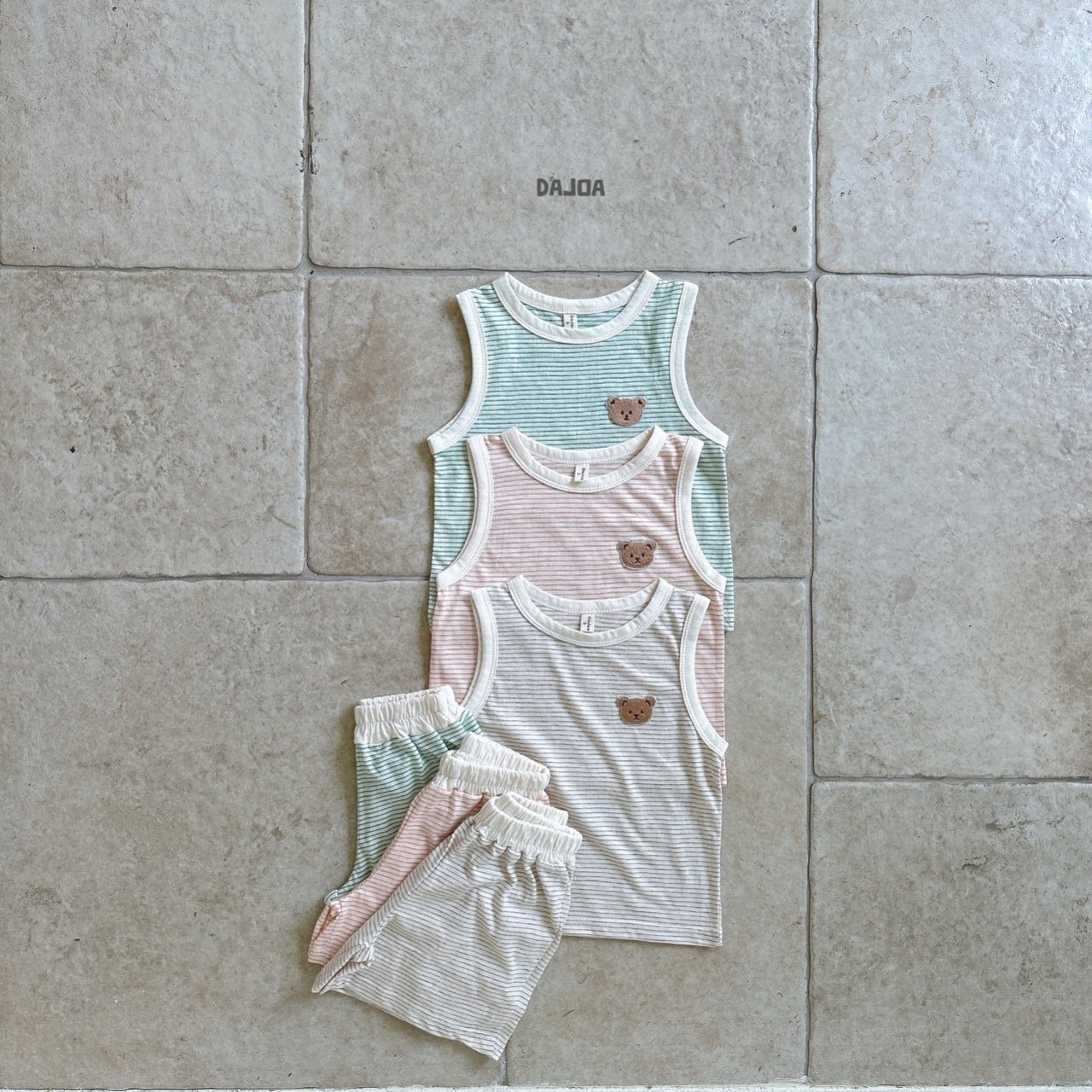 Bear Sleeveless Top & Bottom Set