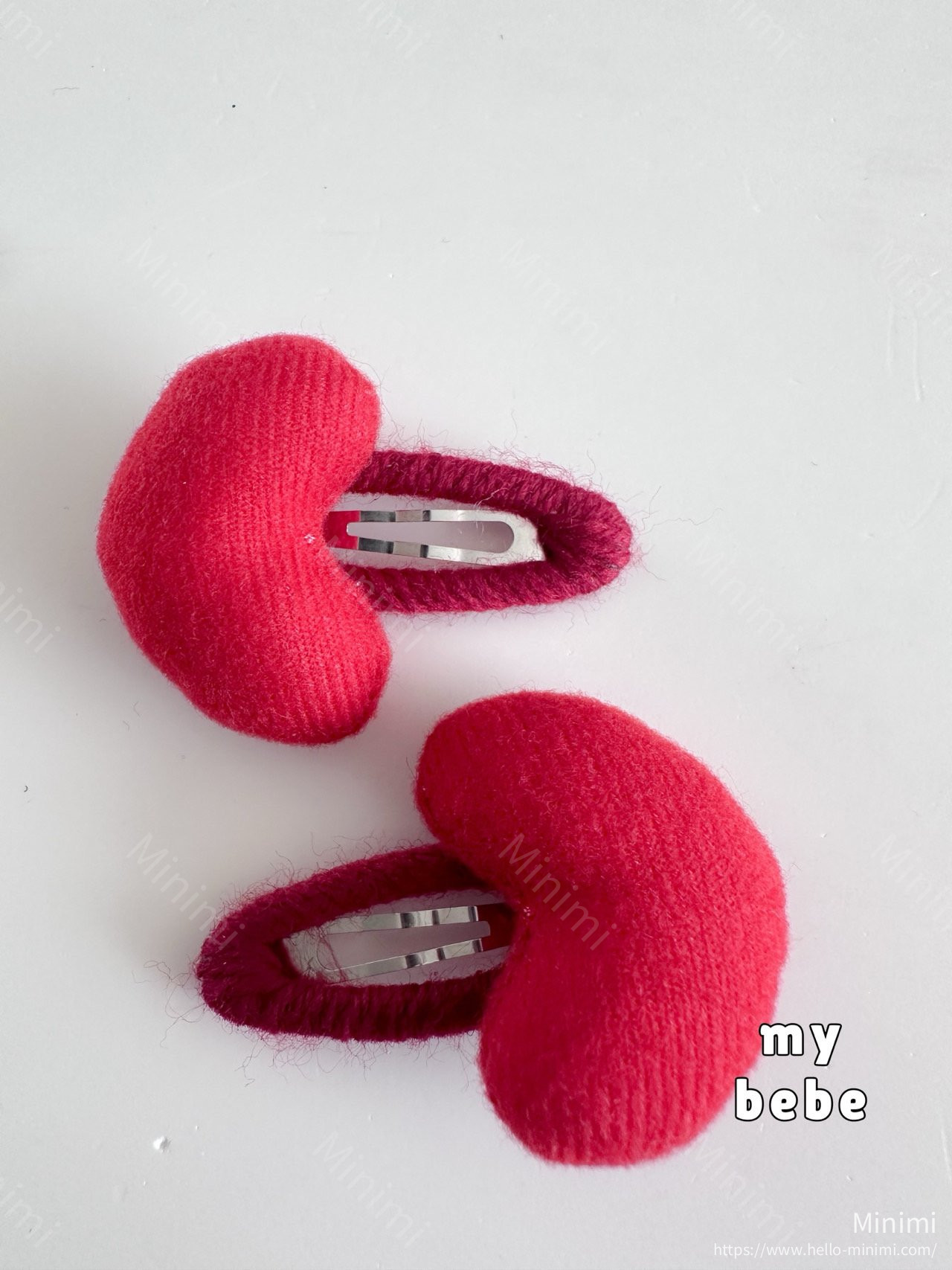 my_bébé 3D Heart Hairpin Set 細節圖 4