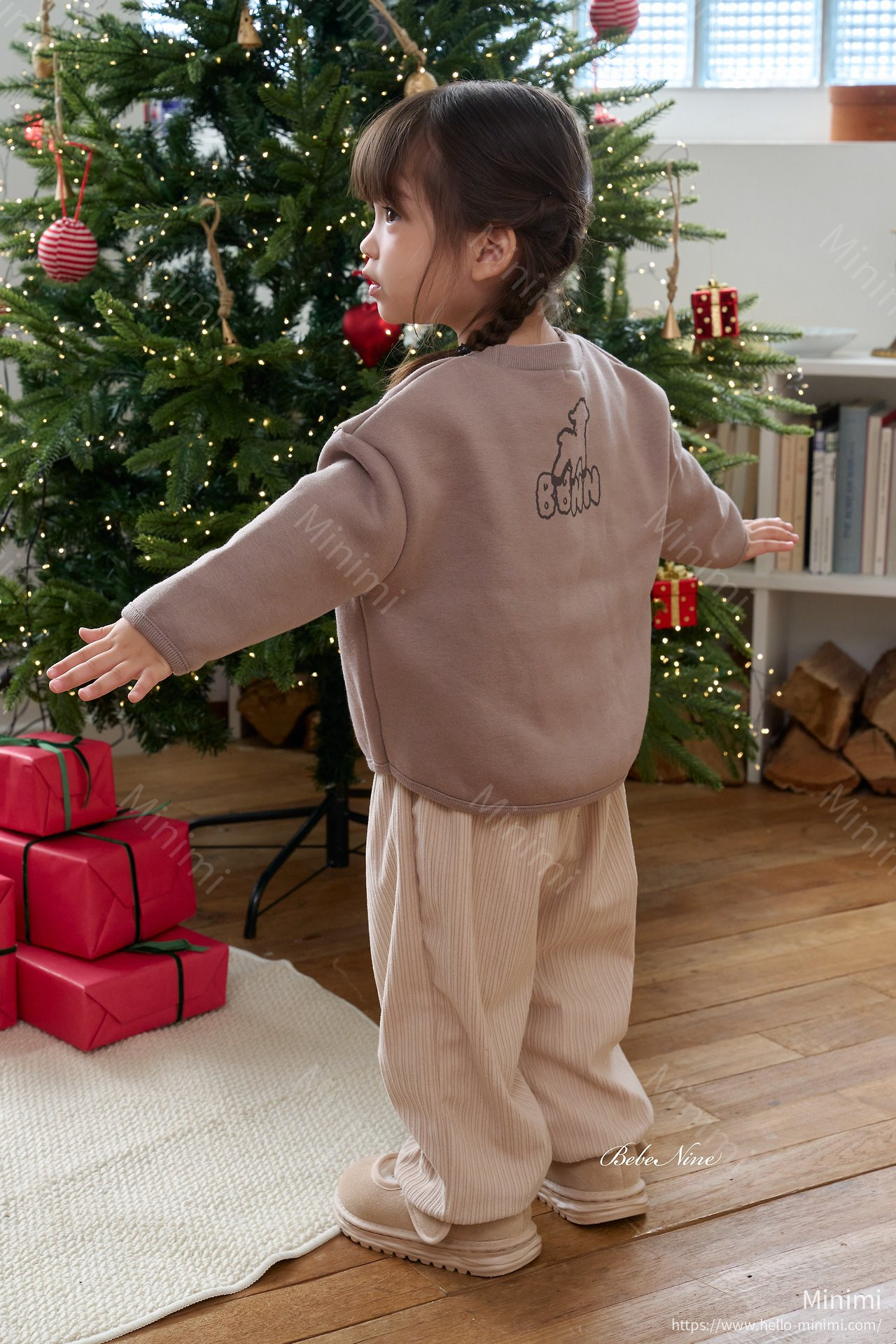 bebe nine Brushed-Lining Loose Corduroy Pants 細節圖 3