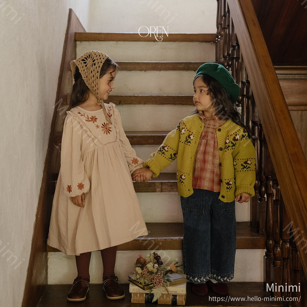 Oren Belotti Flower Knit Cardigan - 韓國童裝代購主圖