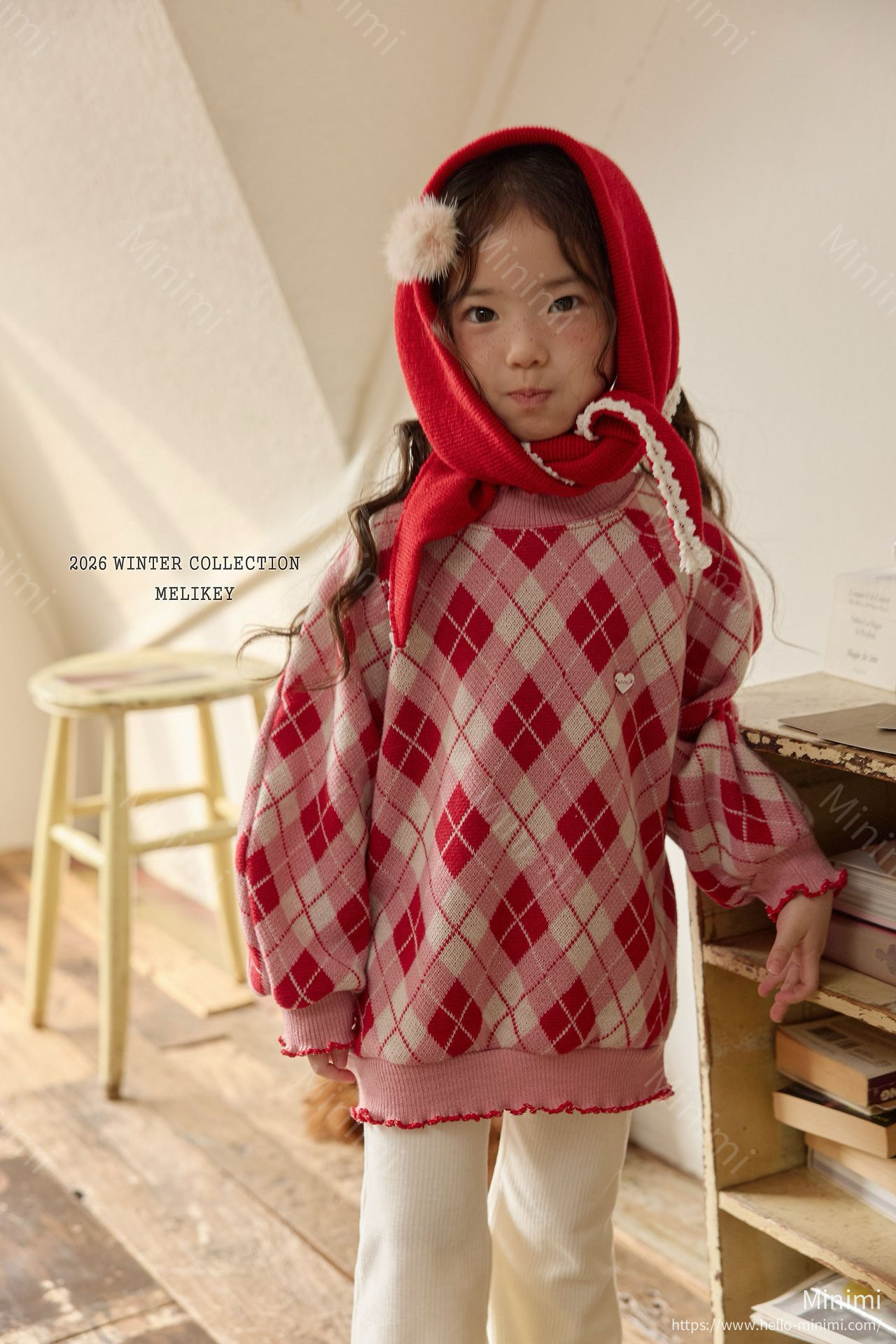 Melikey Ash Argyle Sweatshirt 細節圖 3