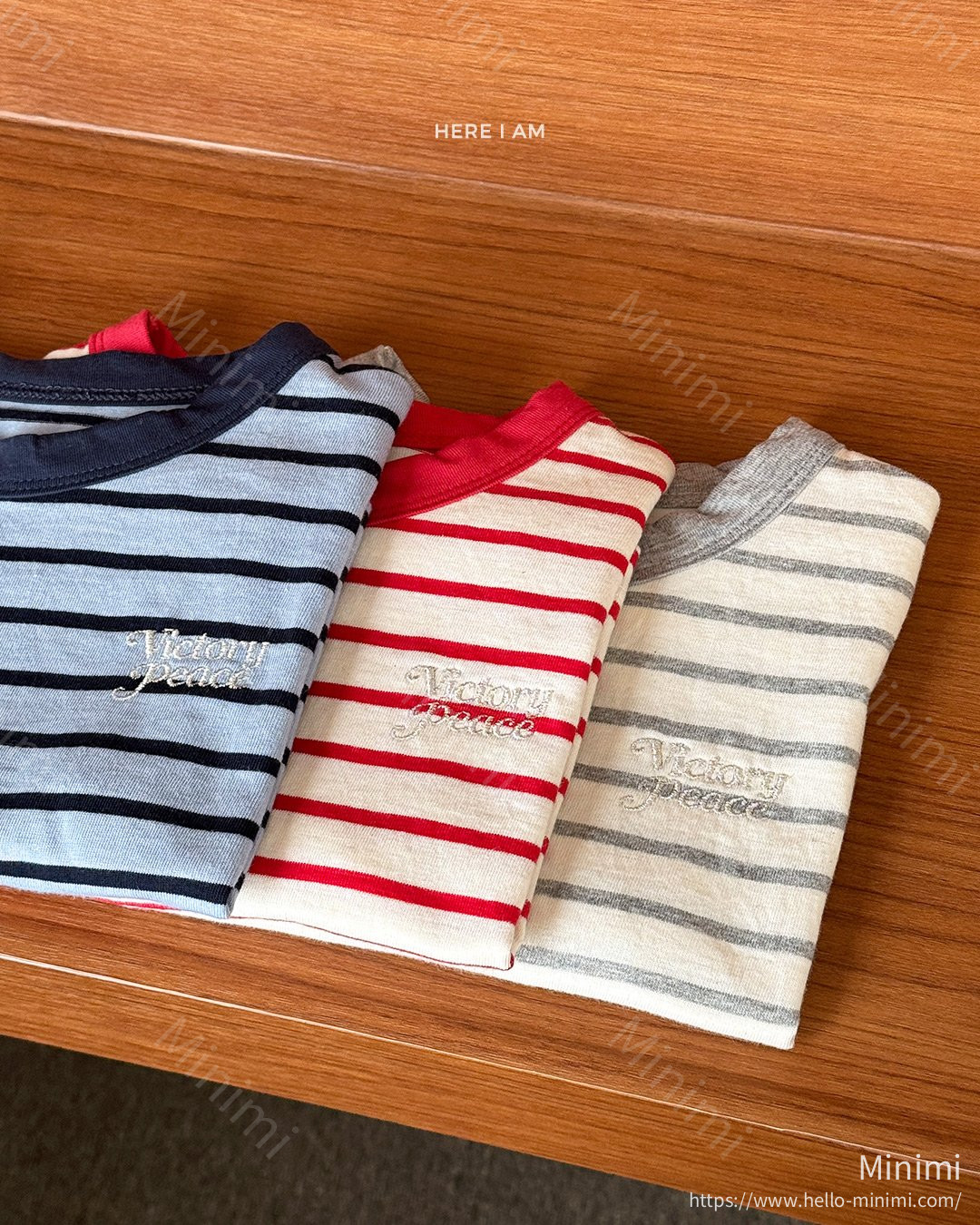 HERE I AM Sports Day Stripe Set - 韓國童裝代購主圖