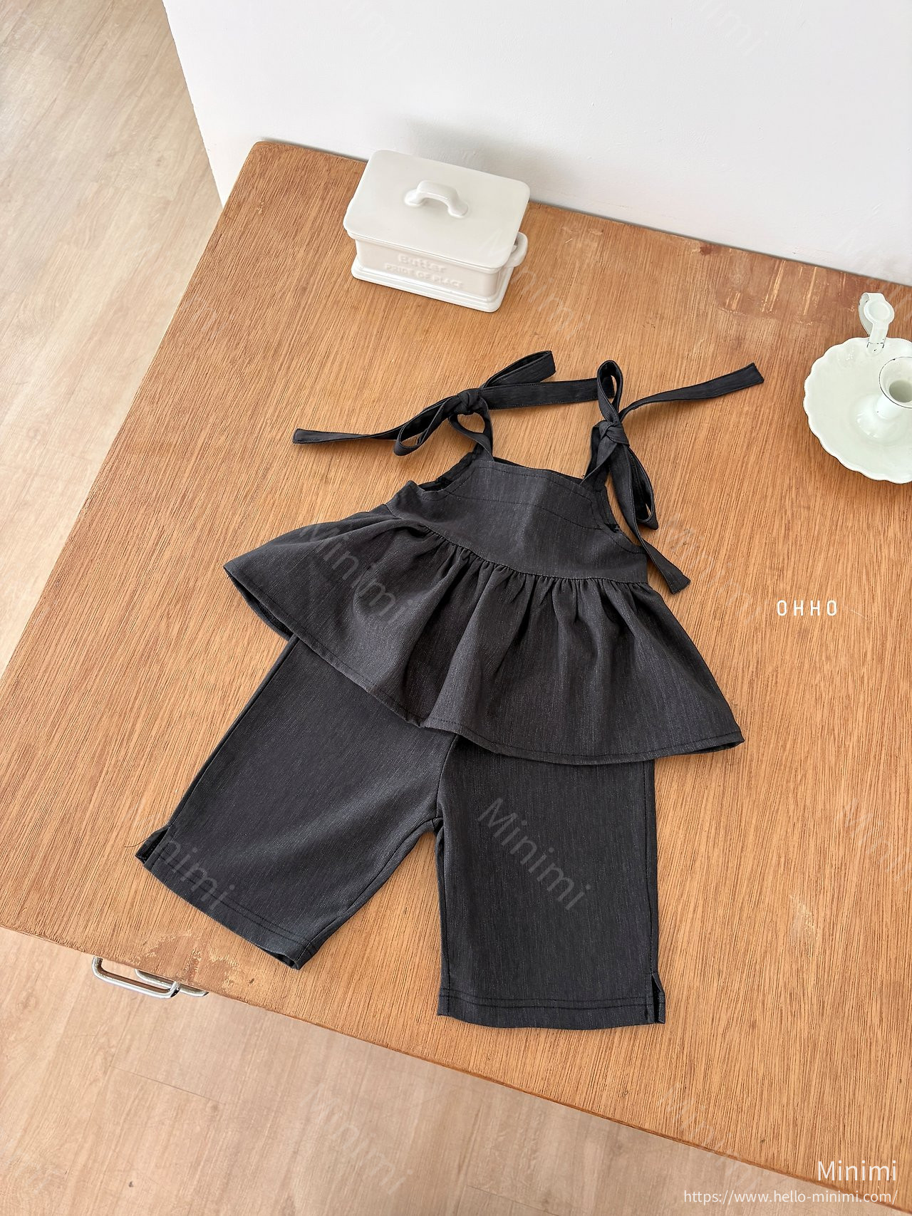 OHHO Soft Denim Strap Blouse 細節圖 9