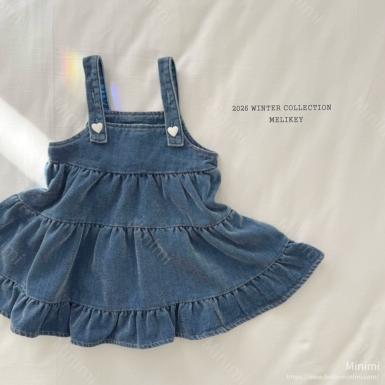 Melikey Tiered Velvet Denim Dress 細節圖 21