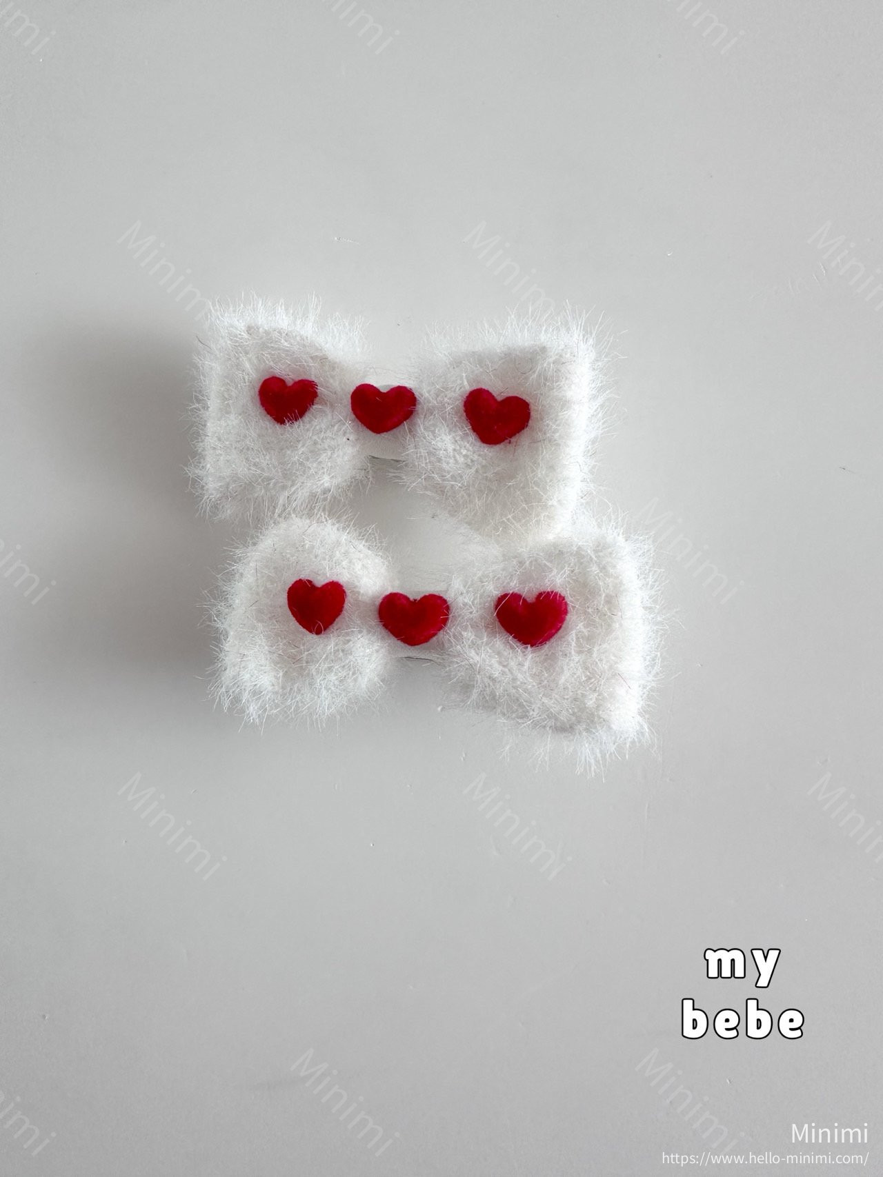 my_bébé Angora Ribbon Hairpin Set 細節圖 1