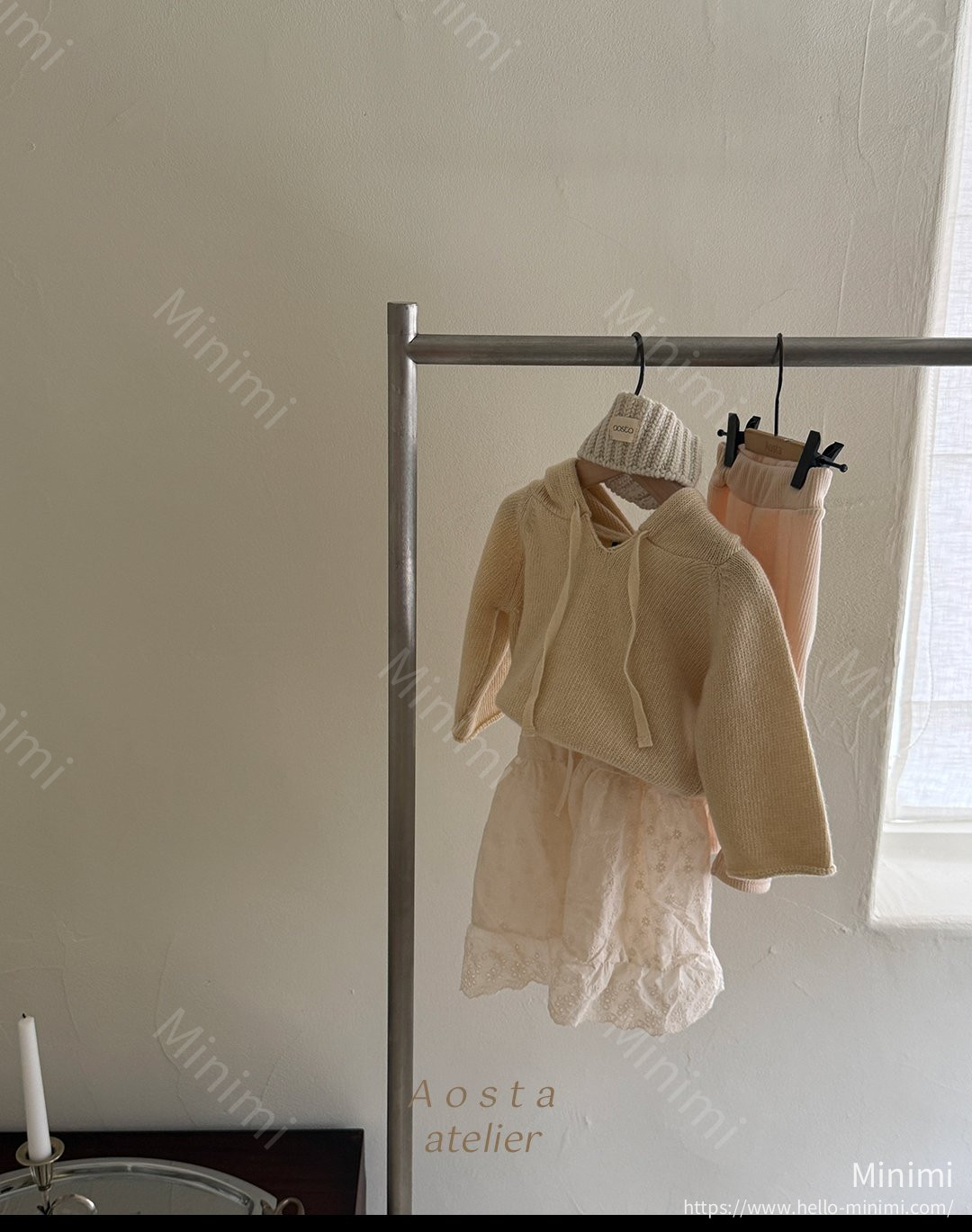 Aosta atelier Lace Cotton Open Dress 細節圖 8