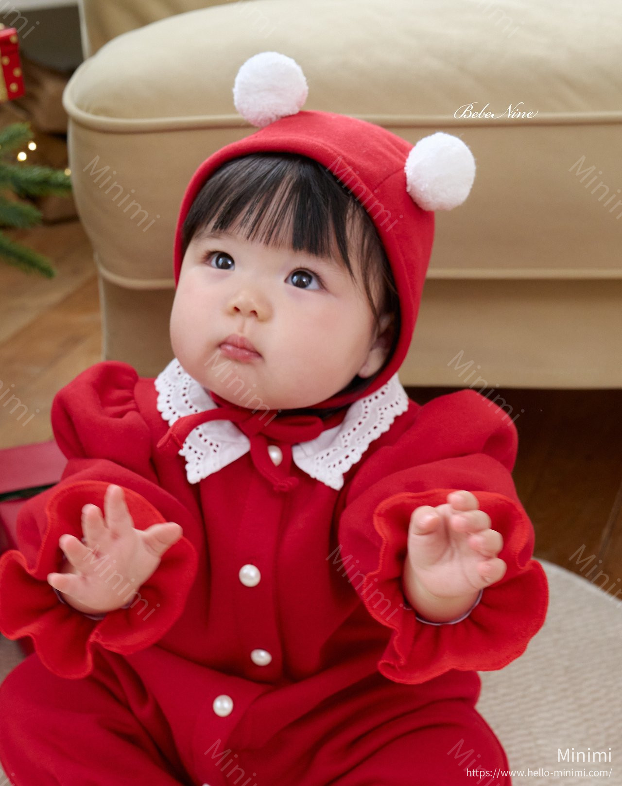 bebe nine Puff Lace Bonnet 細節圖 3