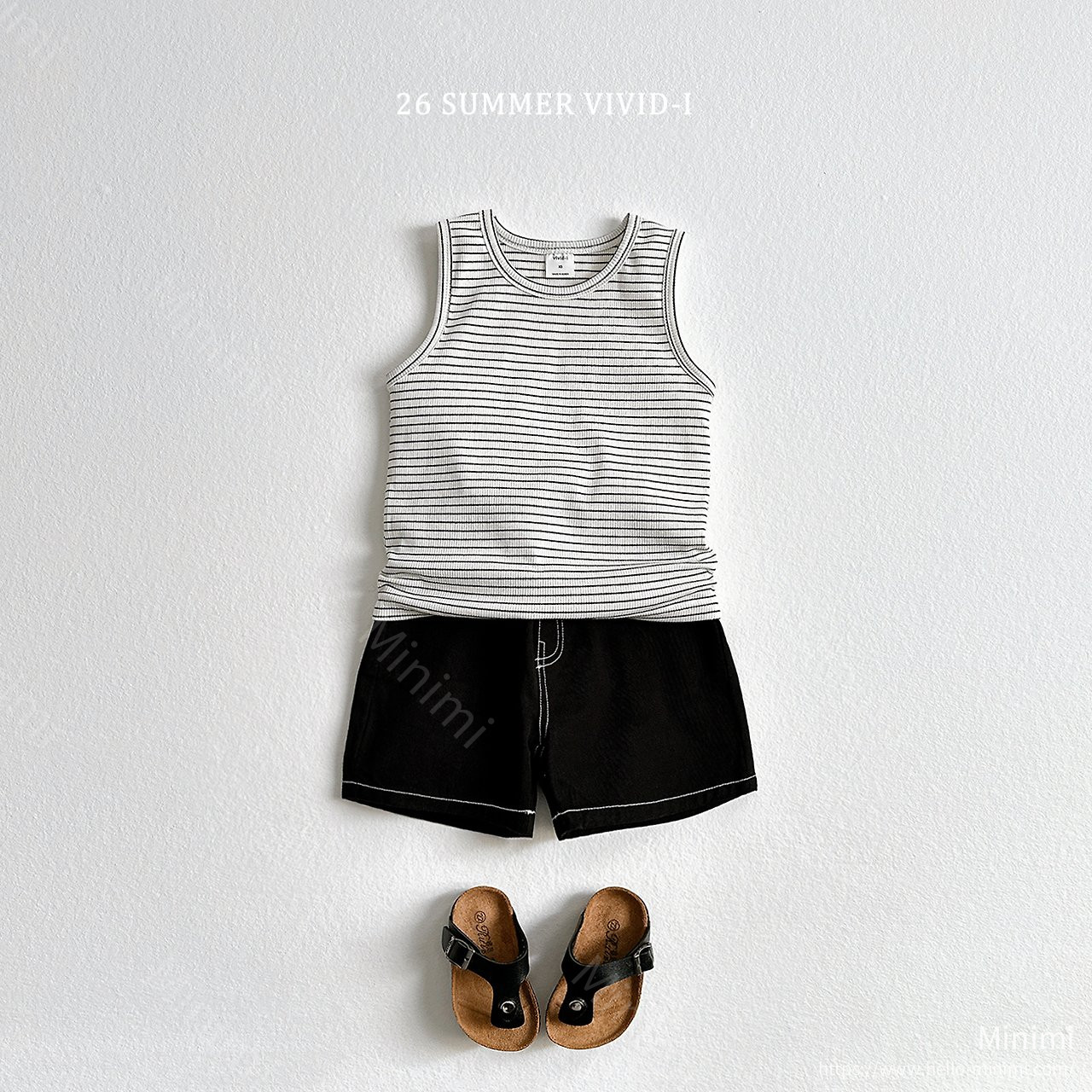 VIVID-I (Event) Striped Ribbed Sleeveless Top 細節圖 4