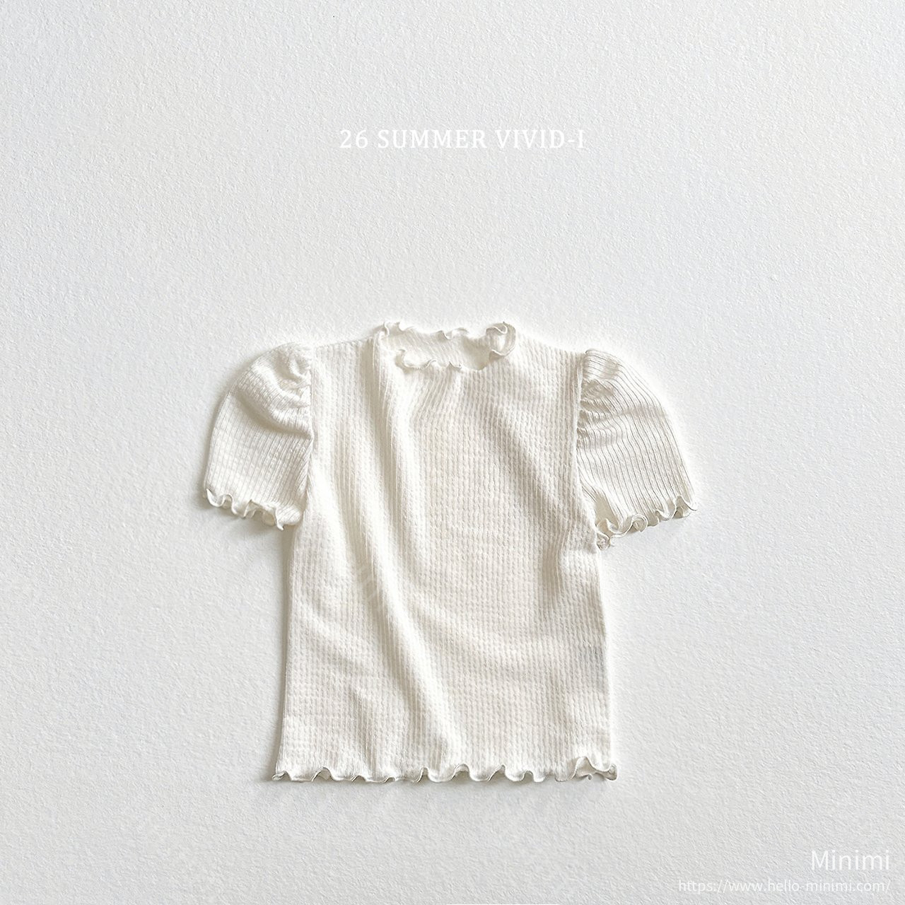 VIVID-I Shirred Puff Fluted T-Shirt 細節圖 2