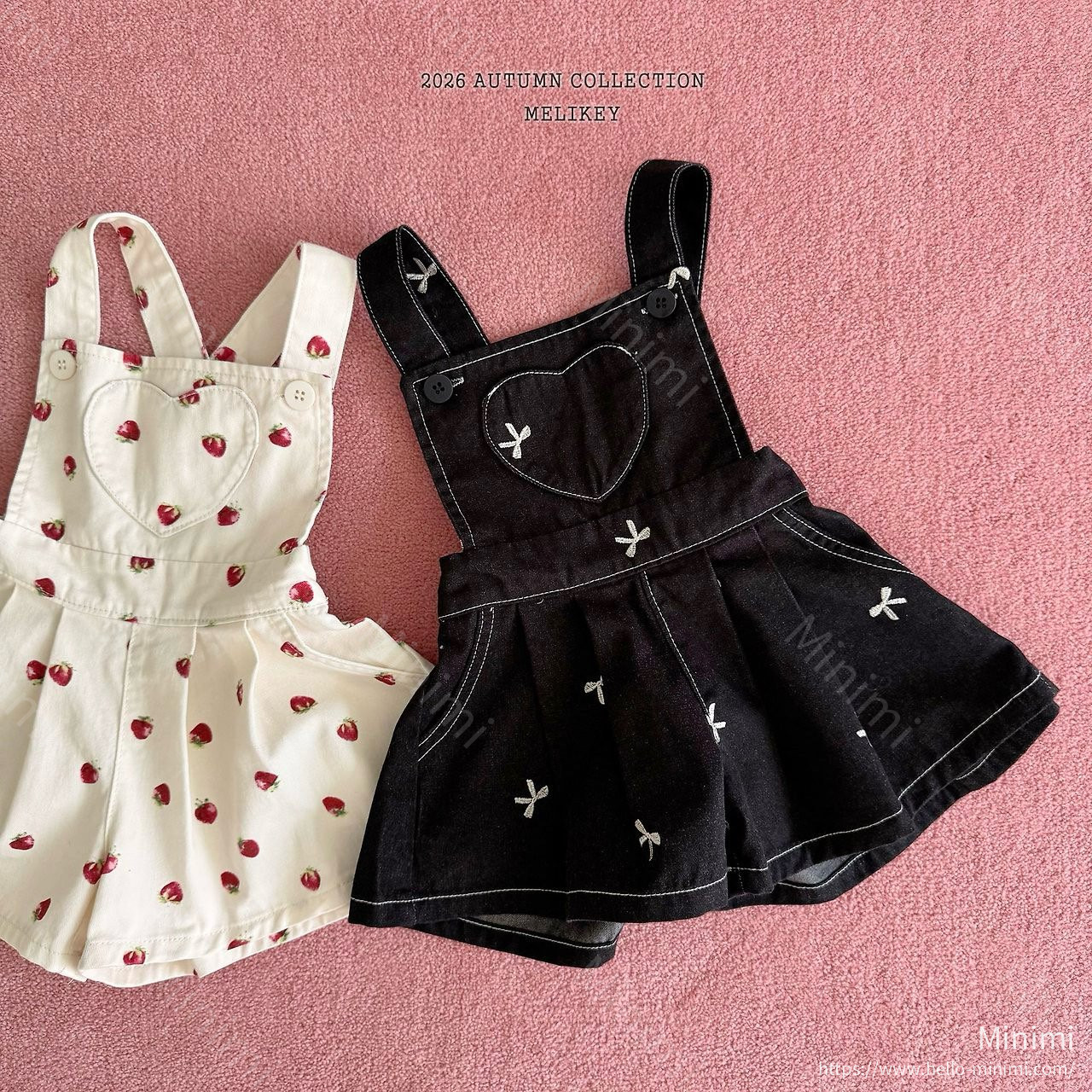 Melikey Strawberry Heart Overalls 細節圖 5