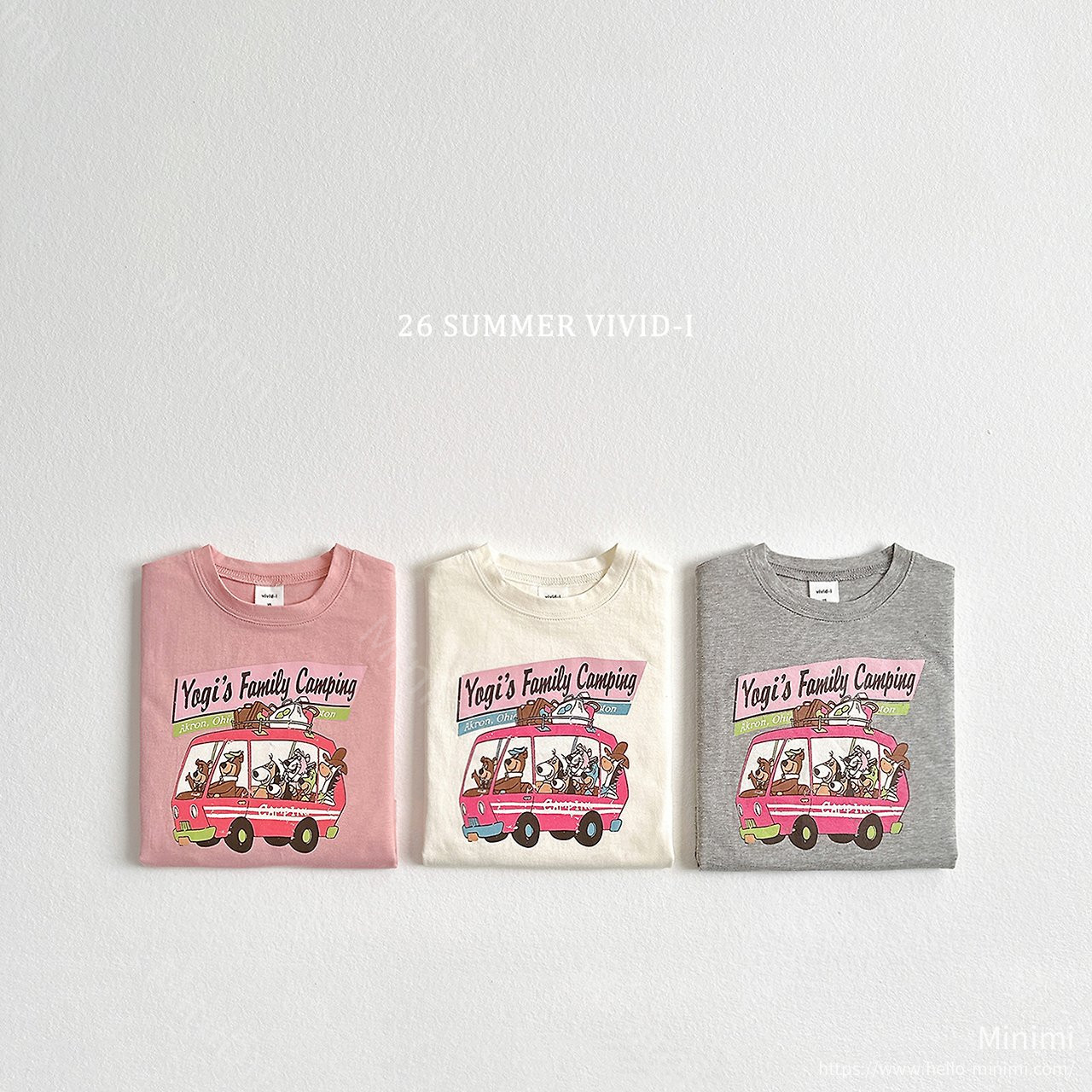 VIVID-I Vintage Camping T-Shirt - 韓國童裝代購主圖
