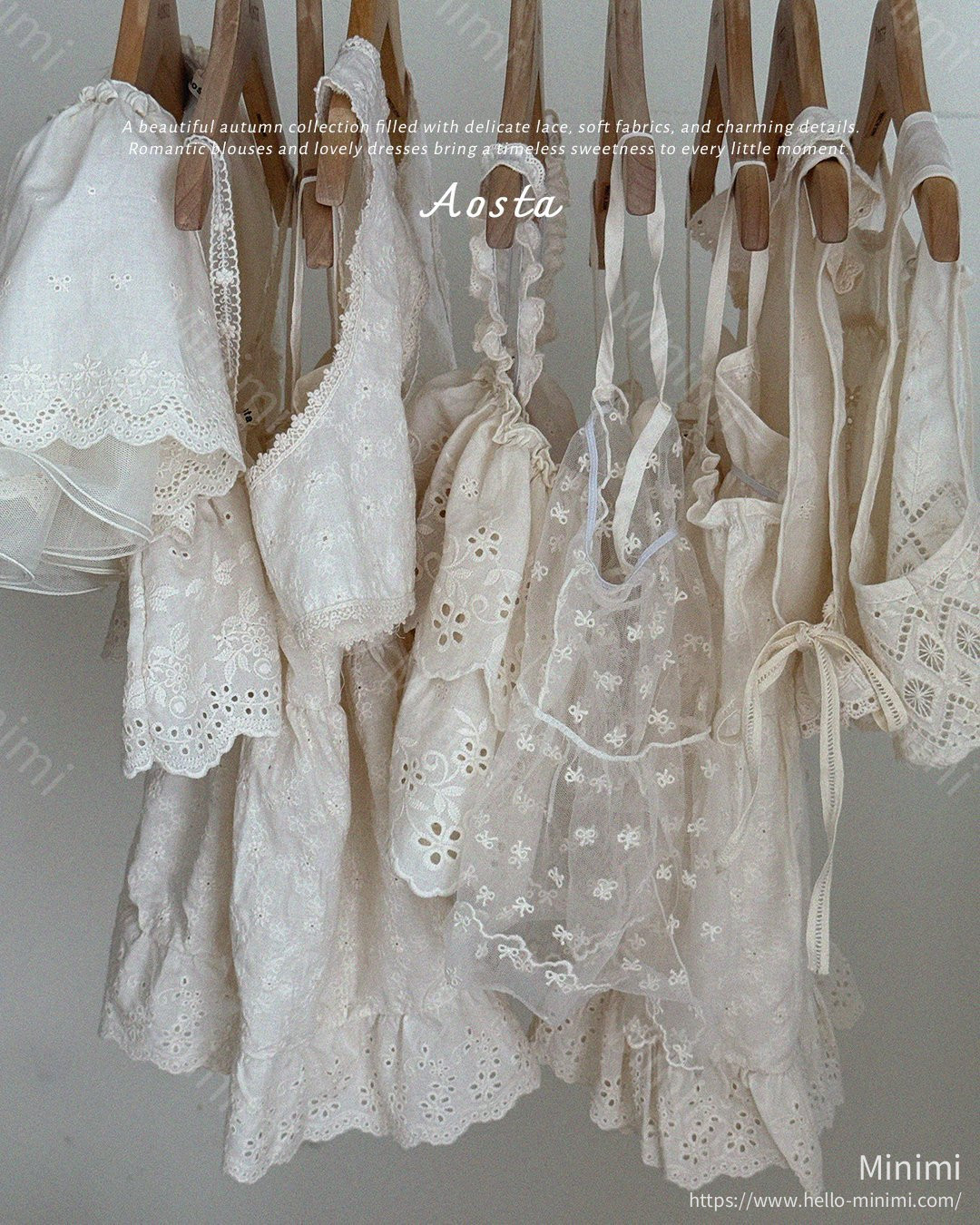 Aosta atelier Lace Ribbon Open Dress 細節圖 19