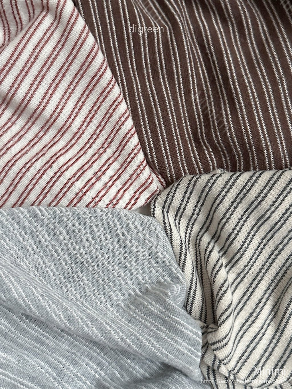 digreen Stripe Latte Tee 細節圖 2