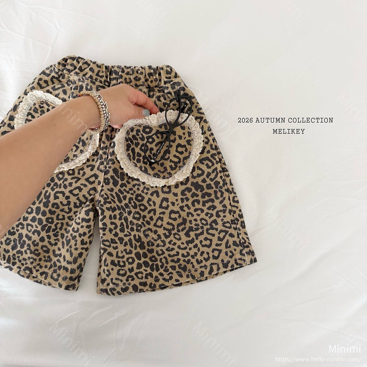 Melikey Leopard Heart Bermuda Shorts 細節圖 3