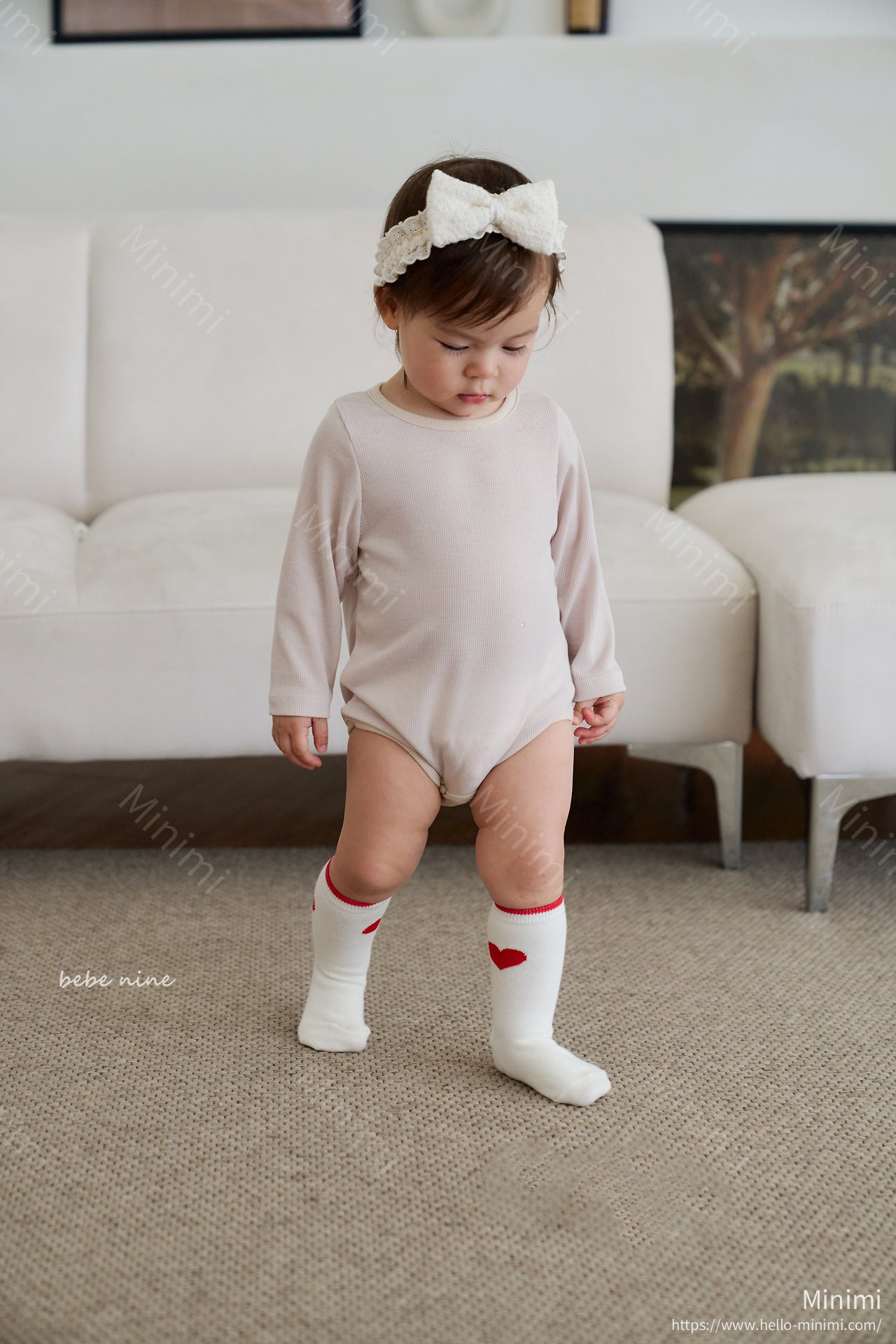 bebe nine Nine Heart Knee Socks Set 細節圖 12