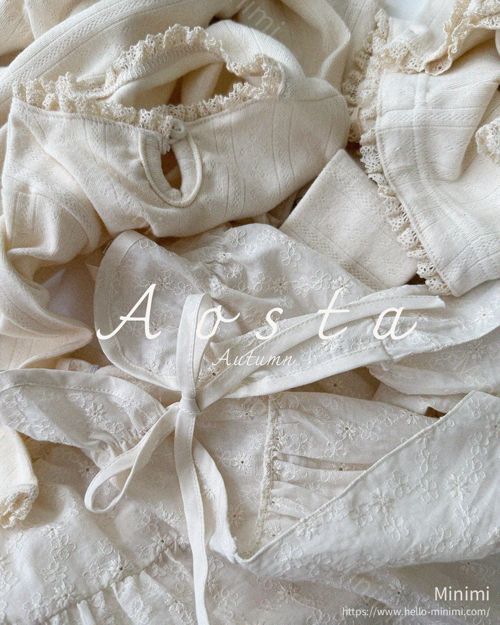 Aosta atelier Lace Cotton Open Dress 細節圖 19