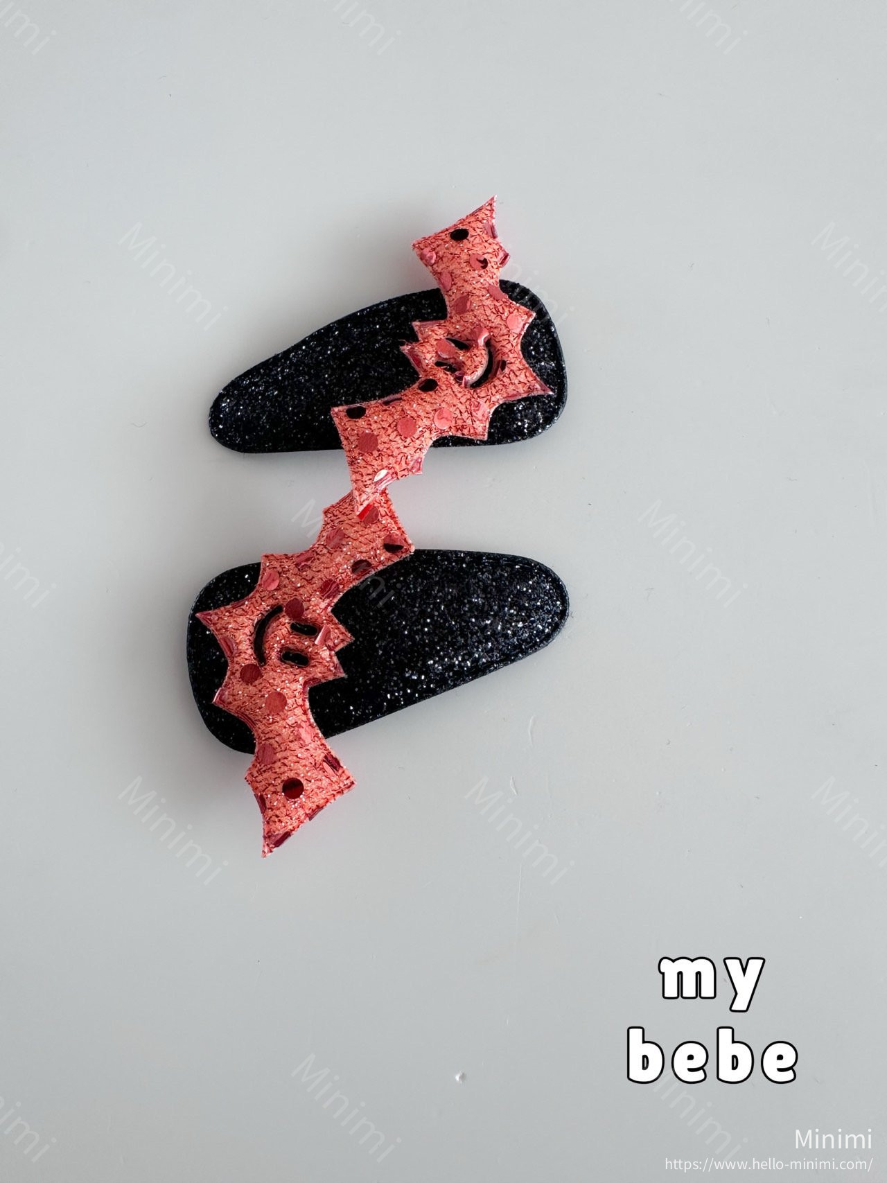 my_bébé Halloween Bat Hairpin Set 細節圖 3