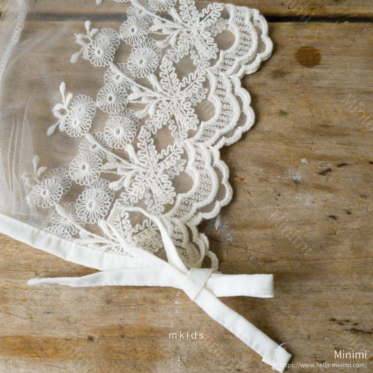mkids Chocolat Lace Bonnet 細節圖 7