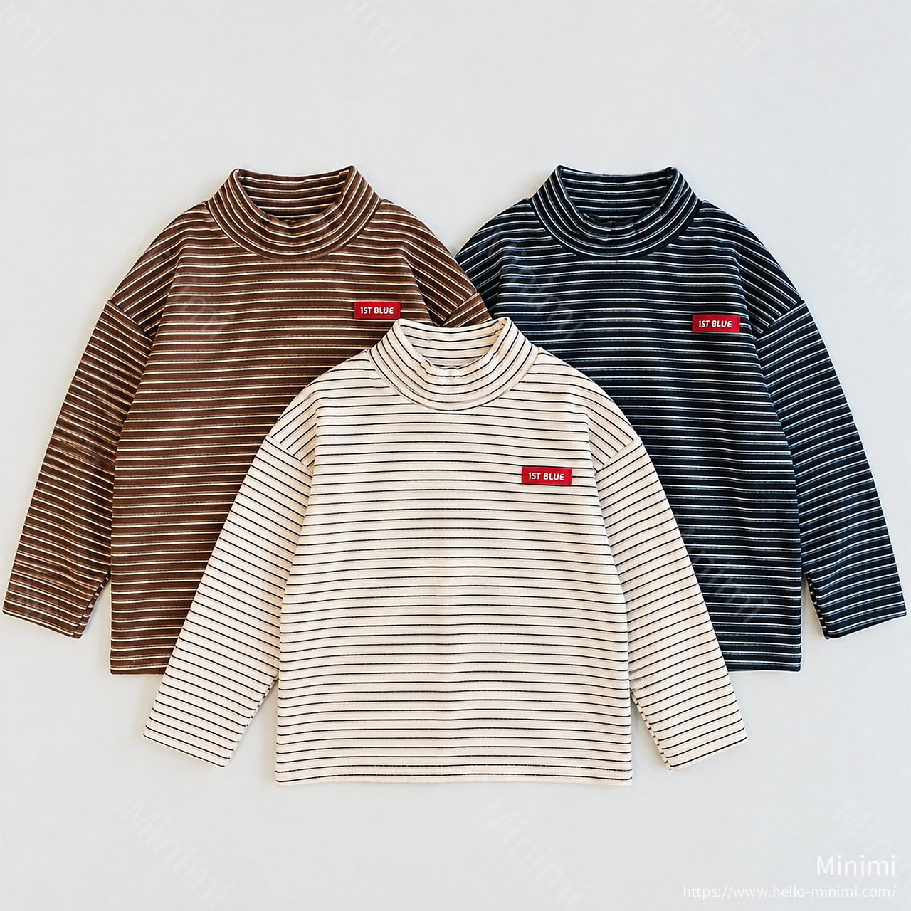 1st BLUE Stripe Half Turtleneck 細節圖 1