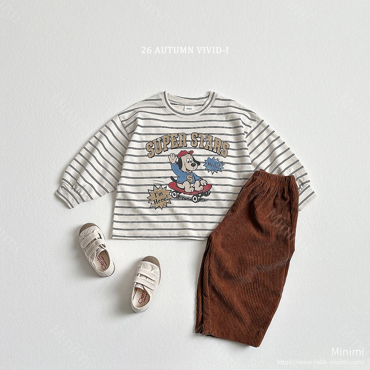 VIVID-I Stripe Cartoon Single T-shirt 細節圖 9
