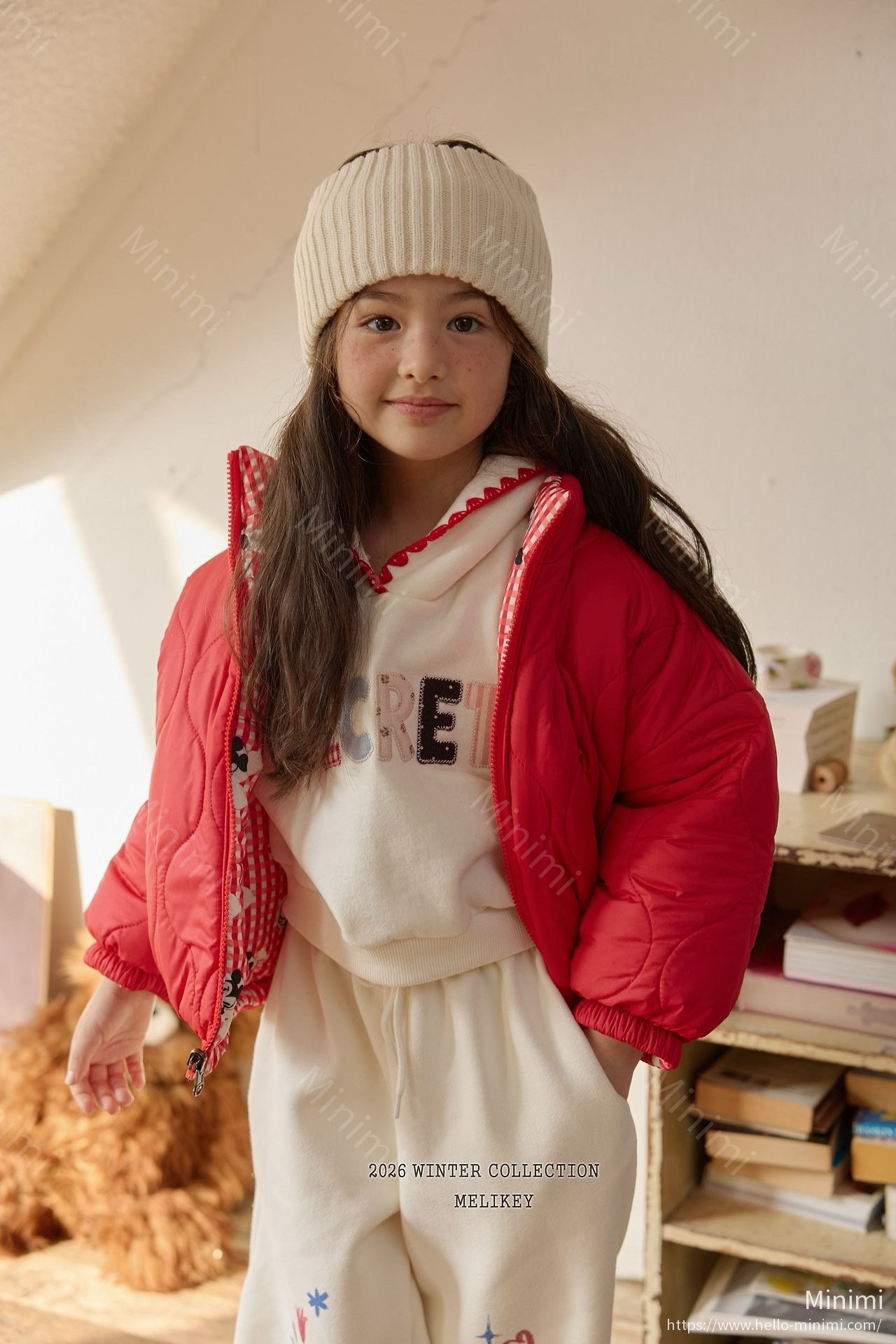 Melikey Mickey Check Reversible Jacket 韓國童裝現貨