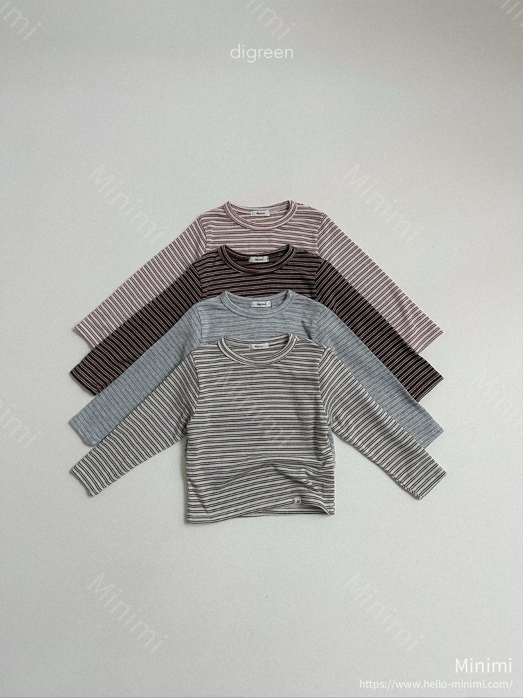 digreen Stripe Latte Tee 細節圖 3