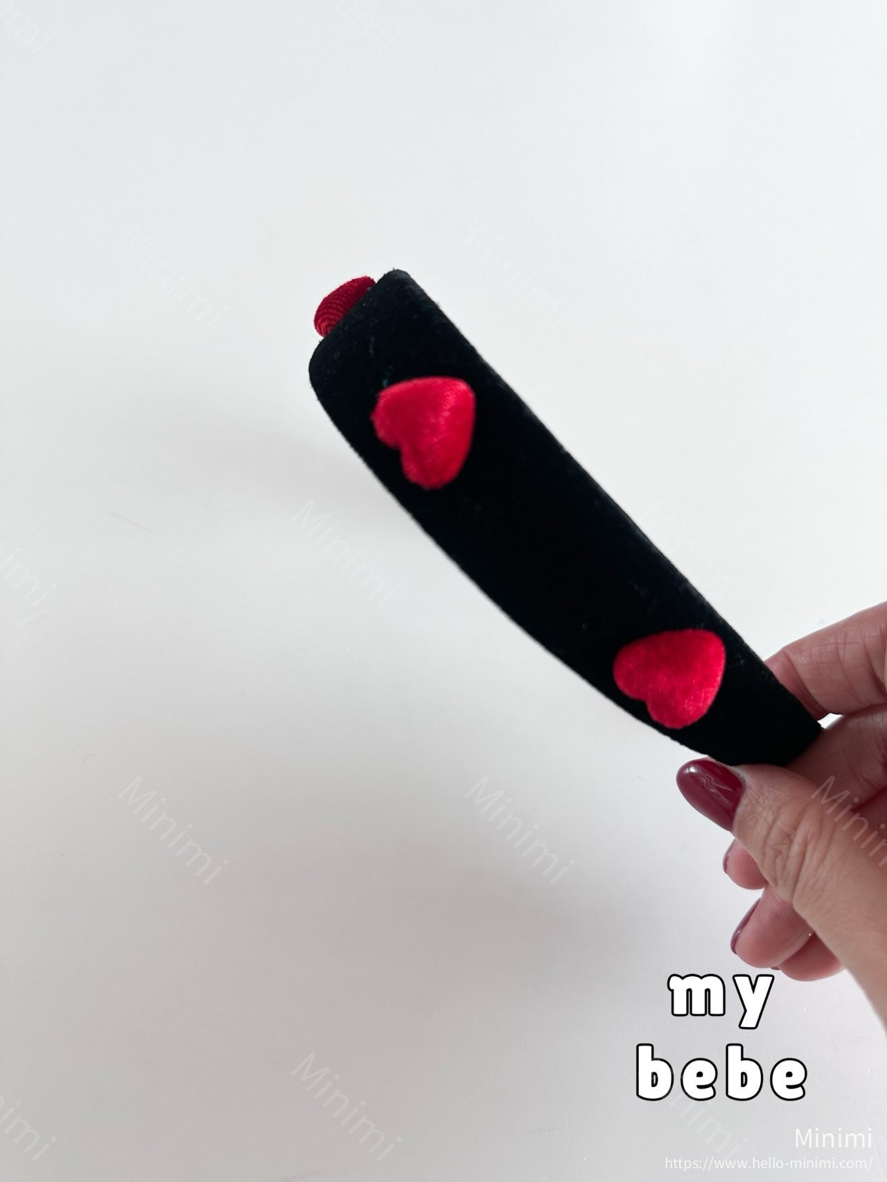 my_bébé King Heart Velvet Hairband 細節圖 1