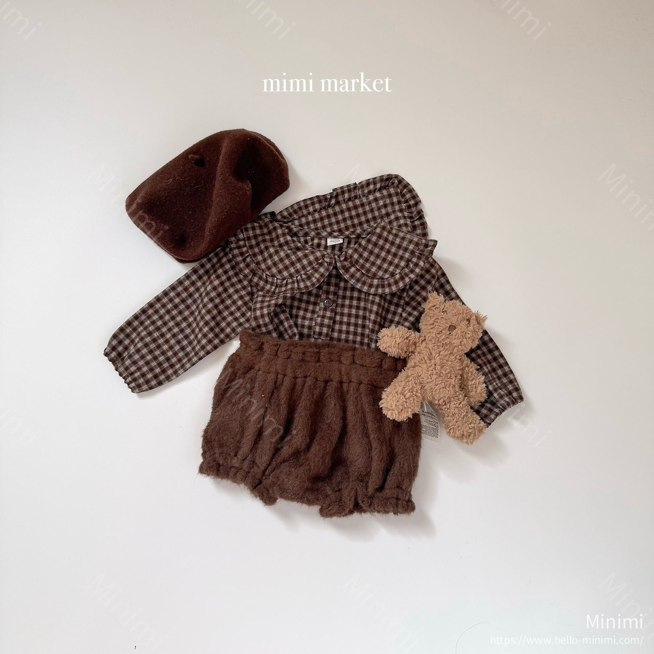 mimi-market Check Frill Collar Tee 細節圖 4