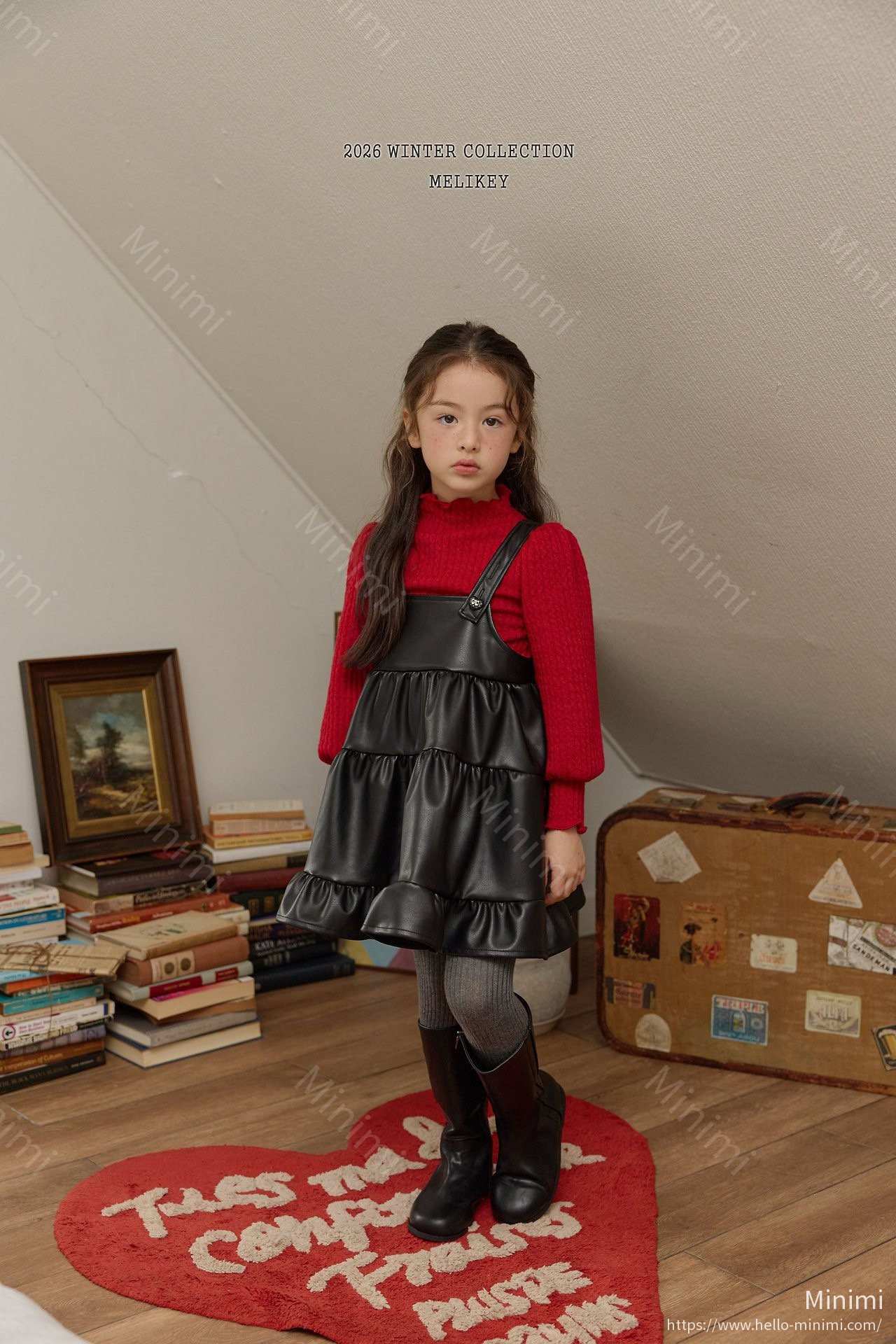 Melikey Chic Leather Tiered Dress 細節圖 11