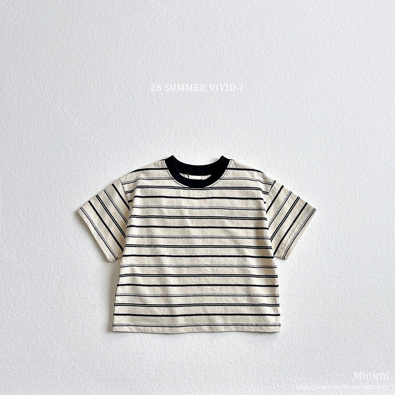 VIVID-I Heart Smile Striped T-Shirt 細節圖 3