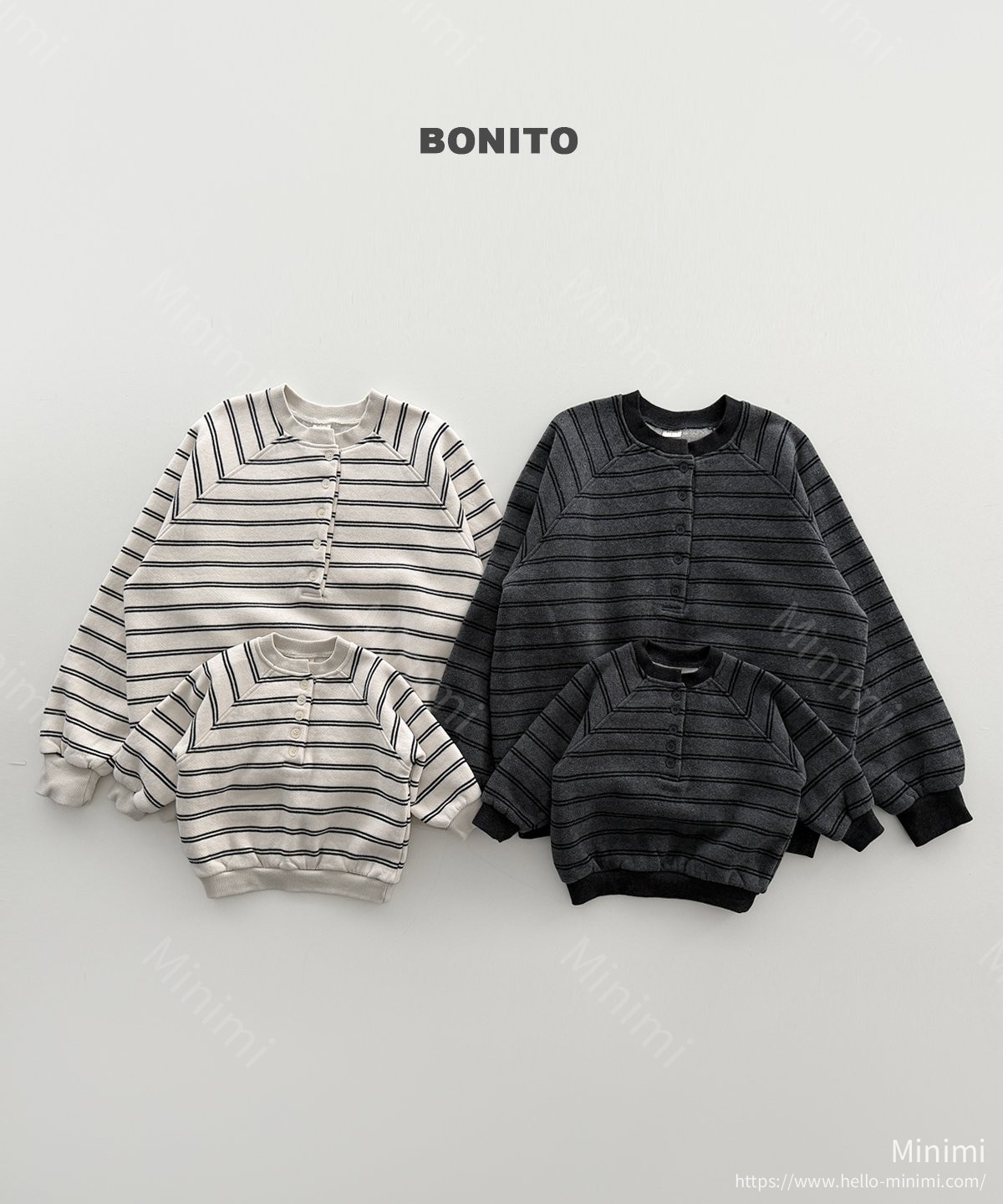BONITO Stripe Henry Neck Sweatshirt 細節圖 3