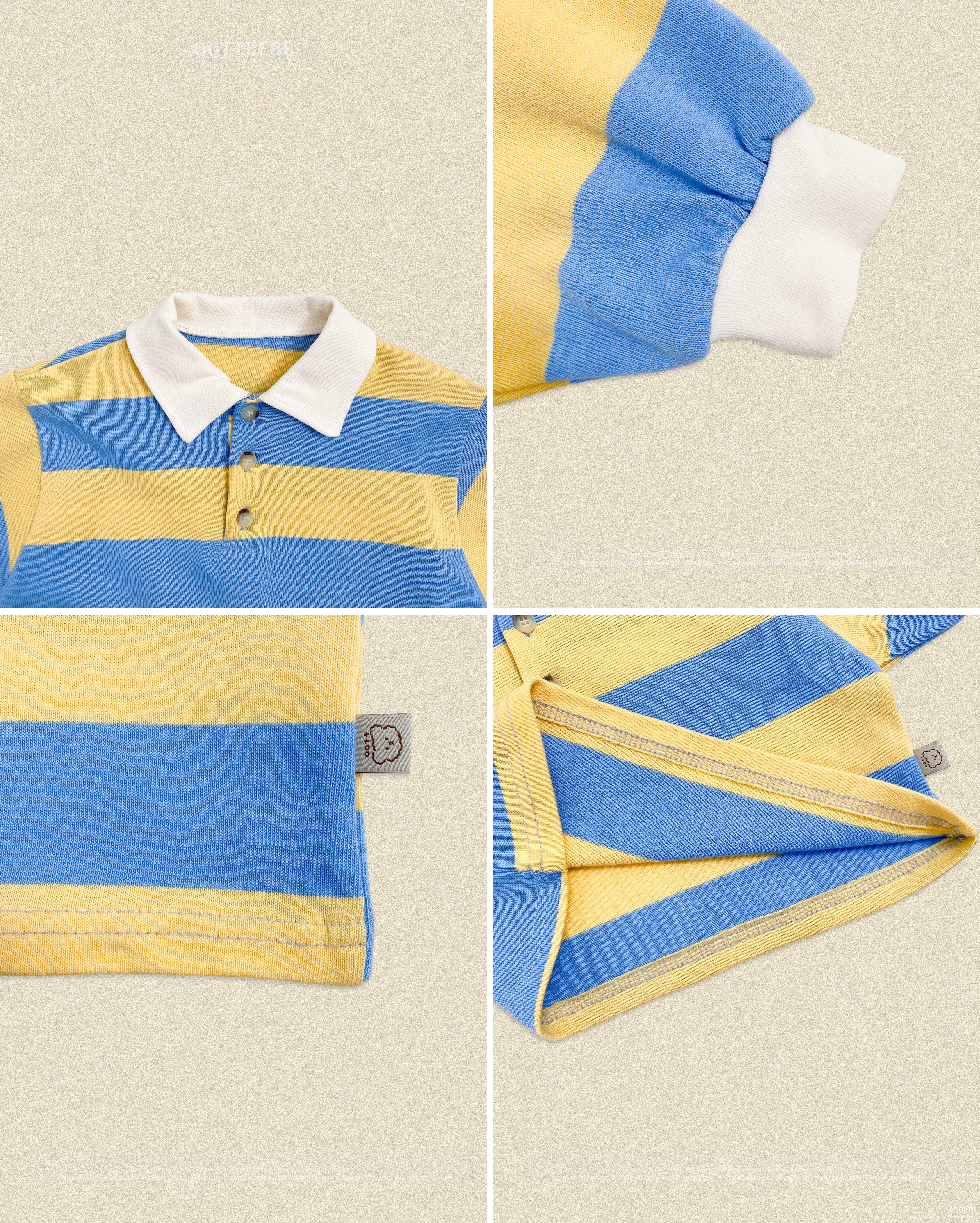 oott bebe Play Rugby Collar T-shirt 細節圖 6