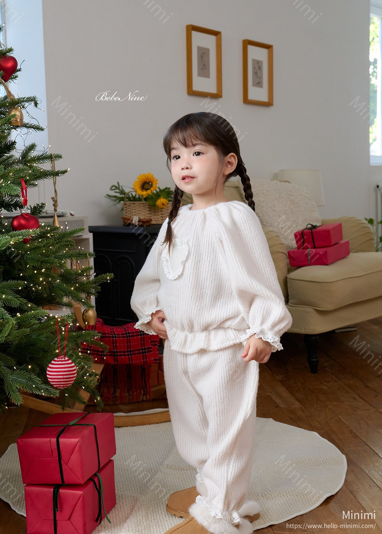 bebe nine Heart Brushed-Lining Frill Pants 細節圖 8