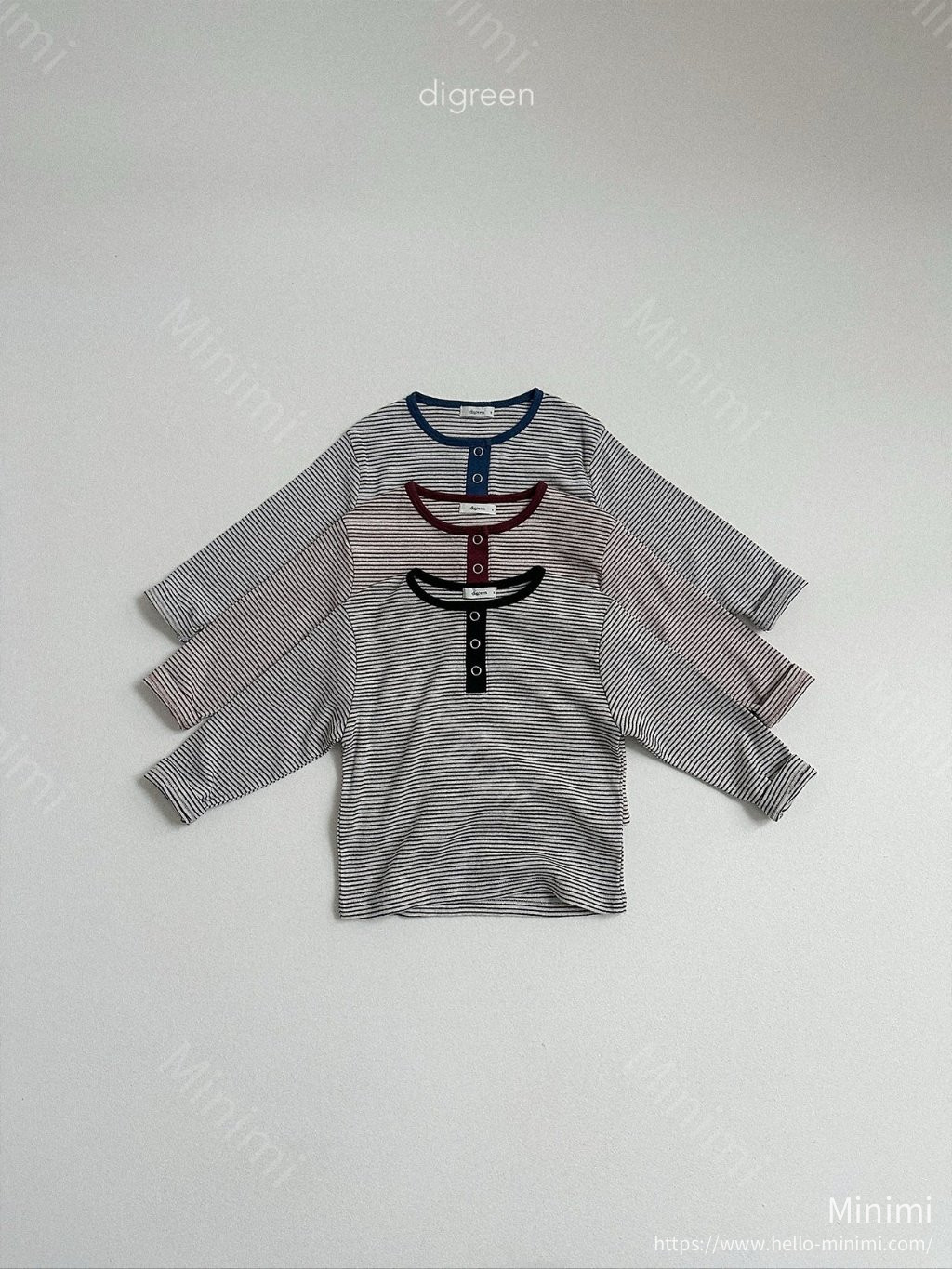 digreen Henley Neck Aletty Tee - 韓國童裝代購主圖