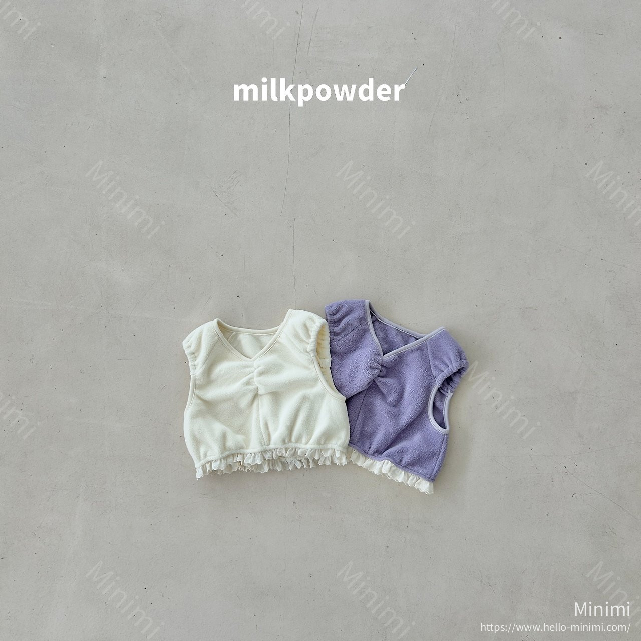 milkpowder Soft Fleece Vest - 韓國童裝代購主圖