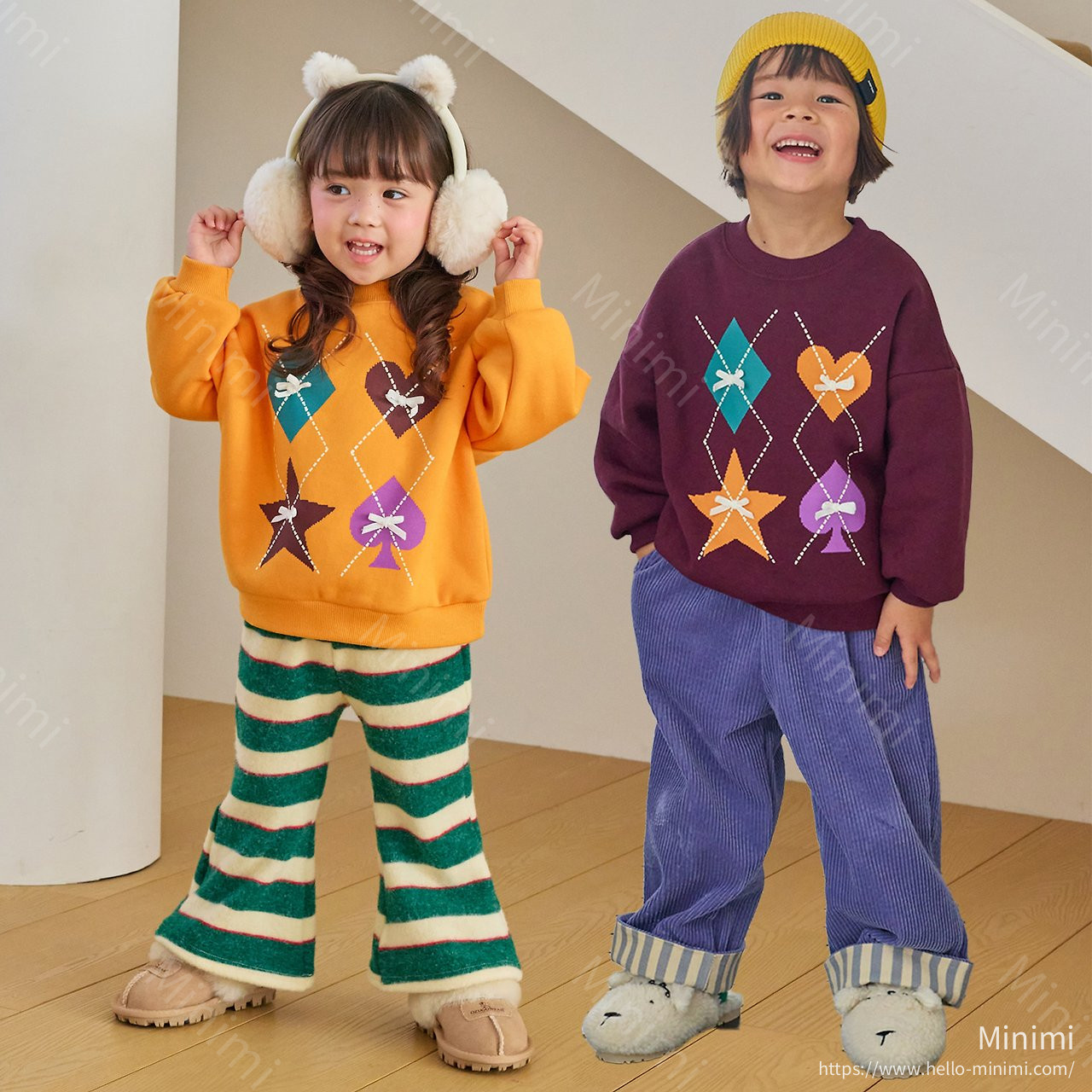1st BLUE Argyle Sweatshirt 韓國童裝現貨
