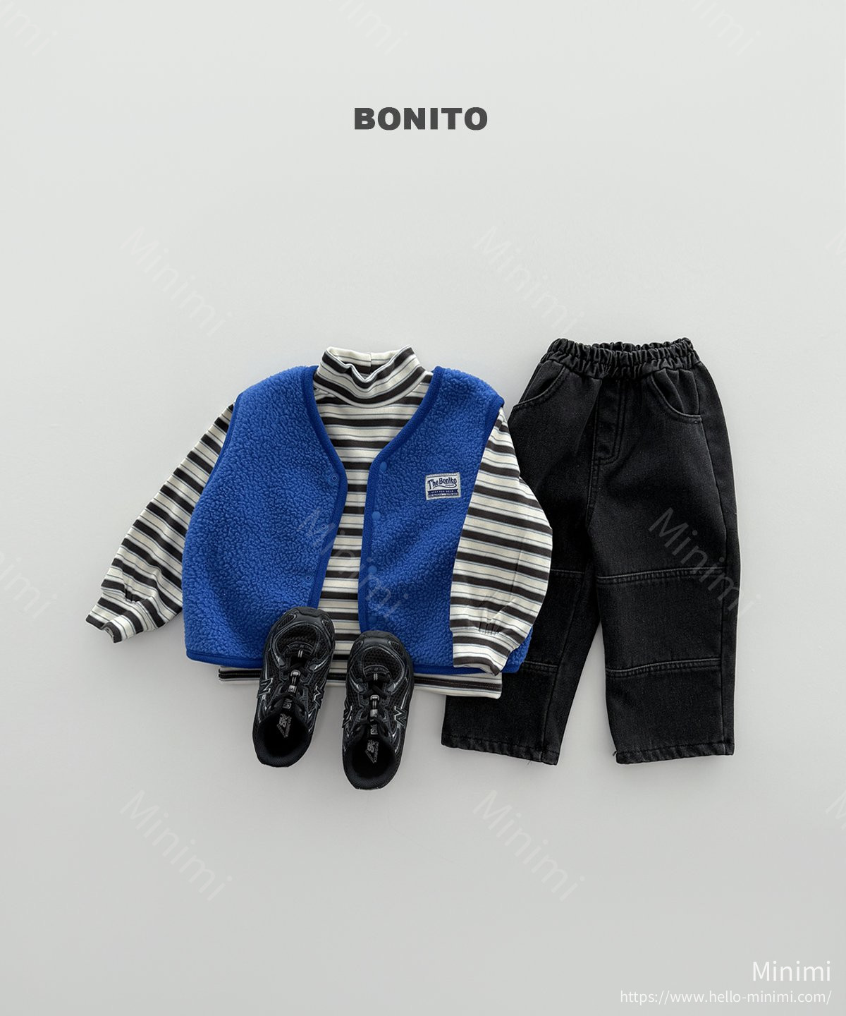 BONITO Retro Loose Stripe Turtleneck 細節圖 6