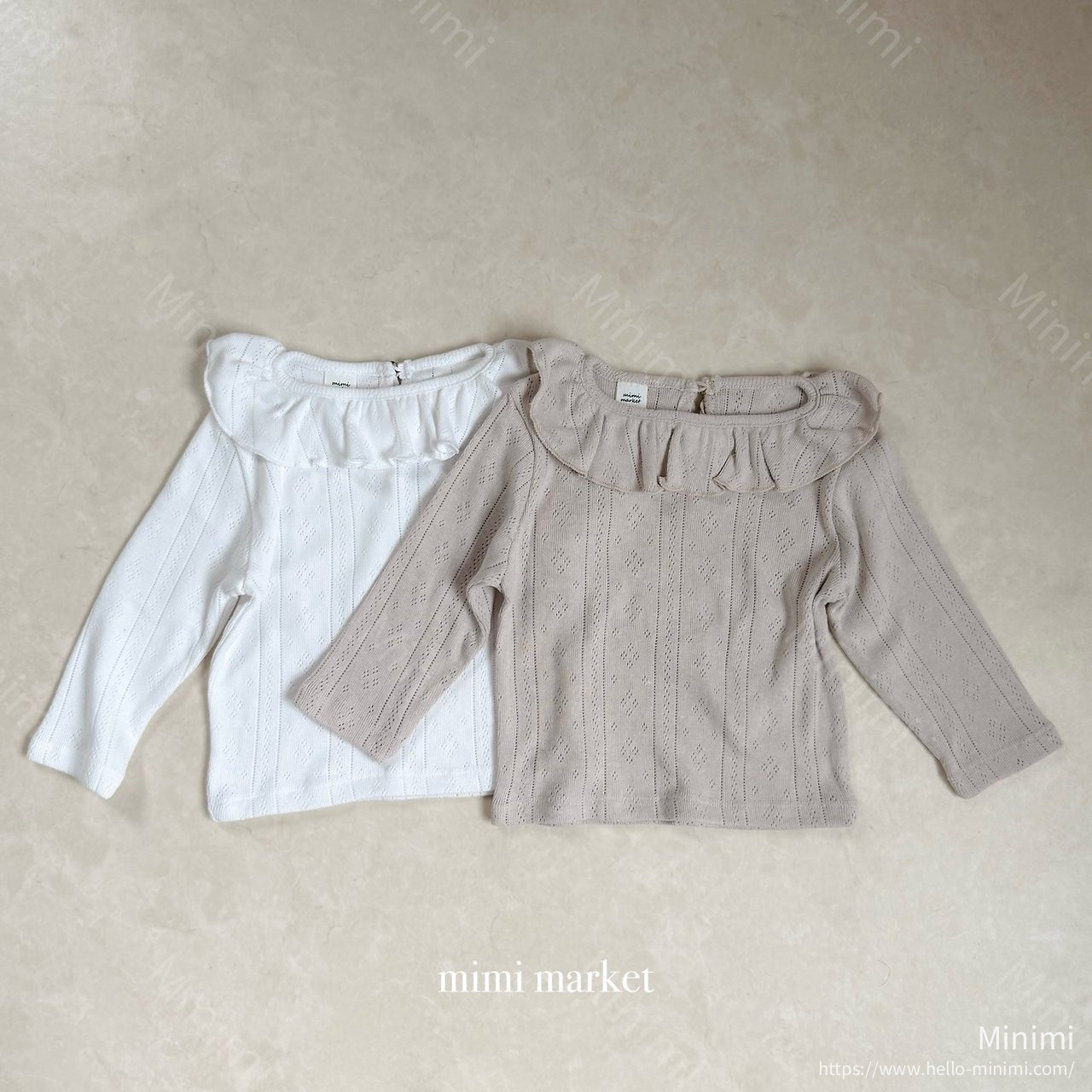 mimi-market Winter Collar T-shirt - 韓國童裝代購主圖