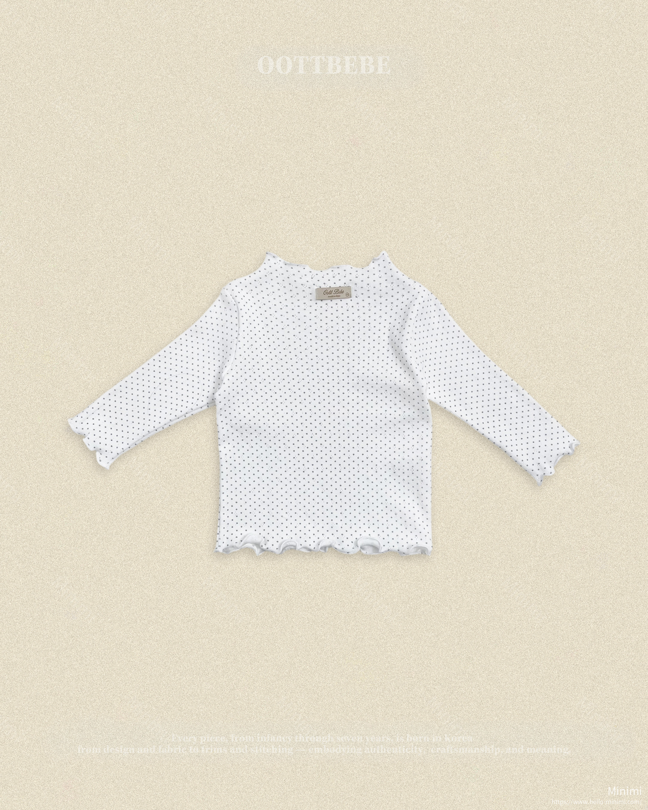 oott bebe Dot Ruffle T-shirt 細節圖 5