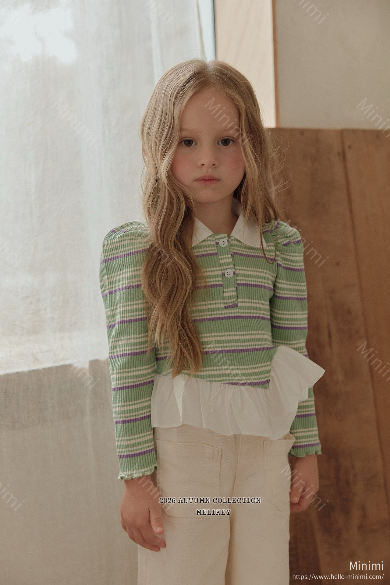 Melikey Diagonal Frill Collar T-shirt 細節圖 16