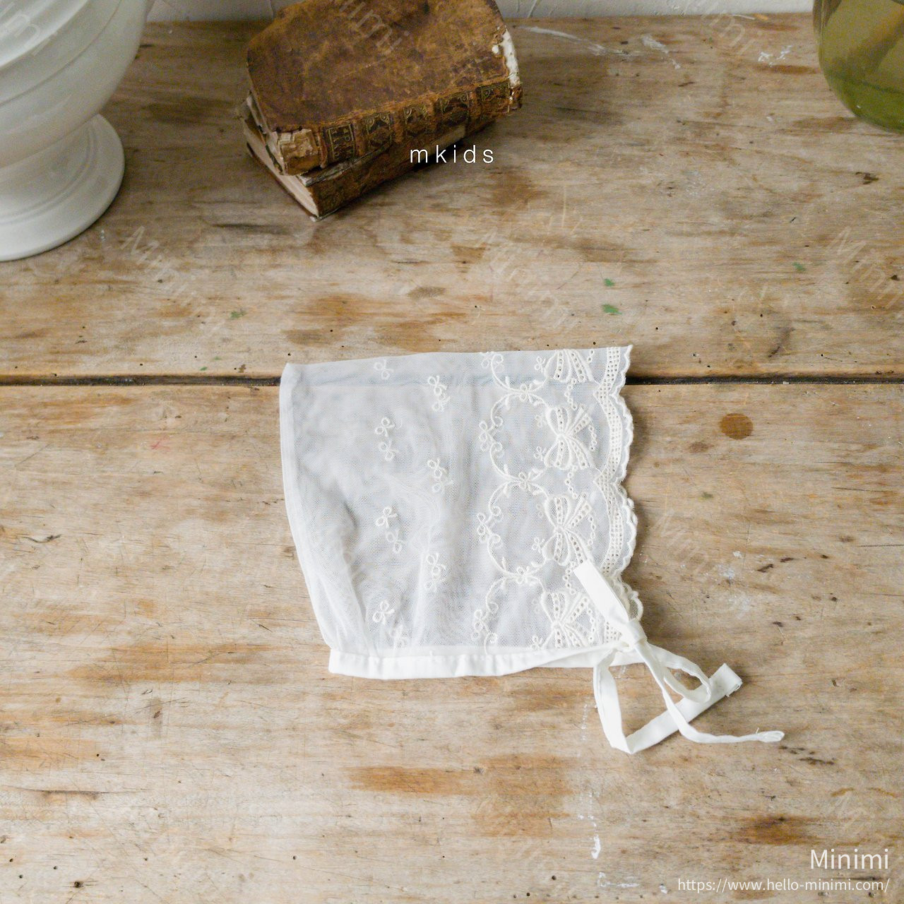 mkids Chocolat Lace Bonnet 細節圖 2