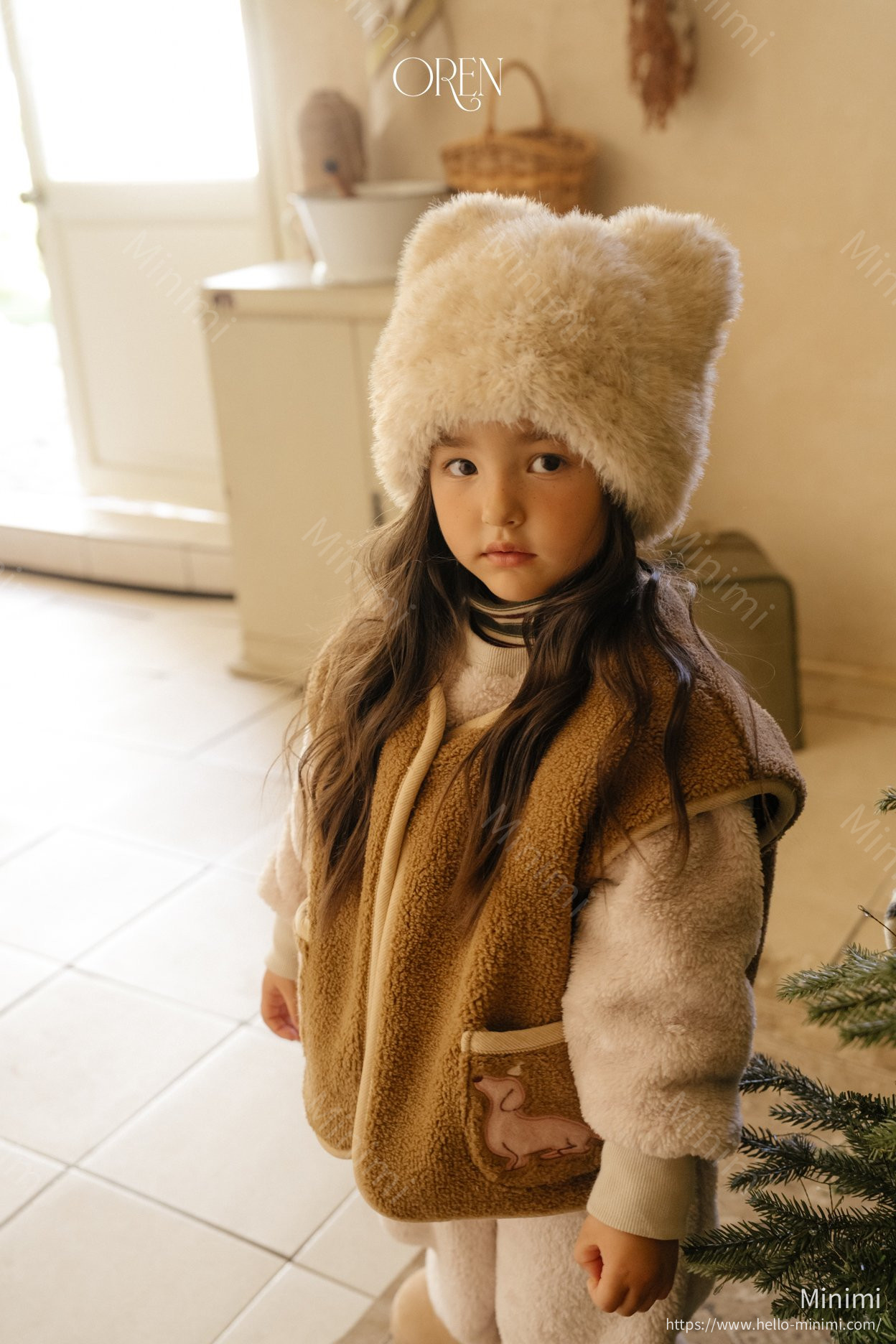 Oren Cat Fake Fur Beanie 細節圖 6